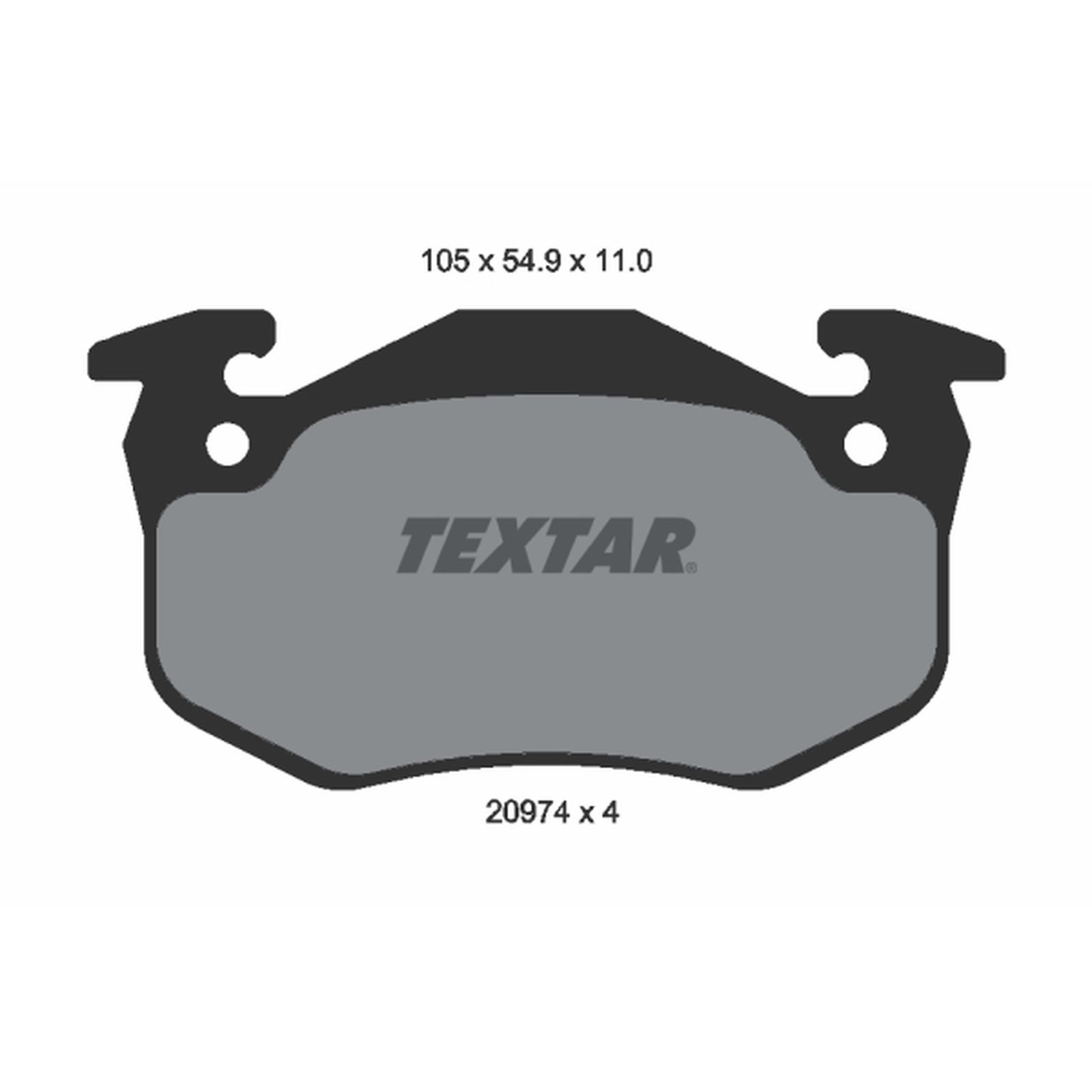 Reso  Brake Pads Set For Citroen ZX 1.8i Rear Genuine OE Textar