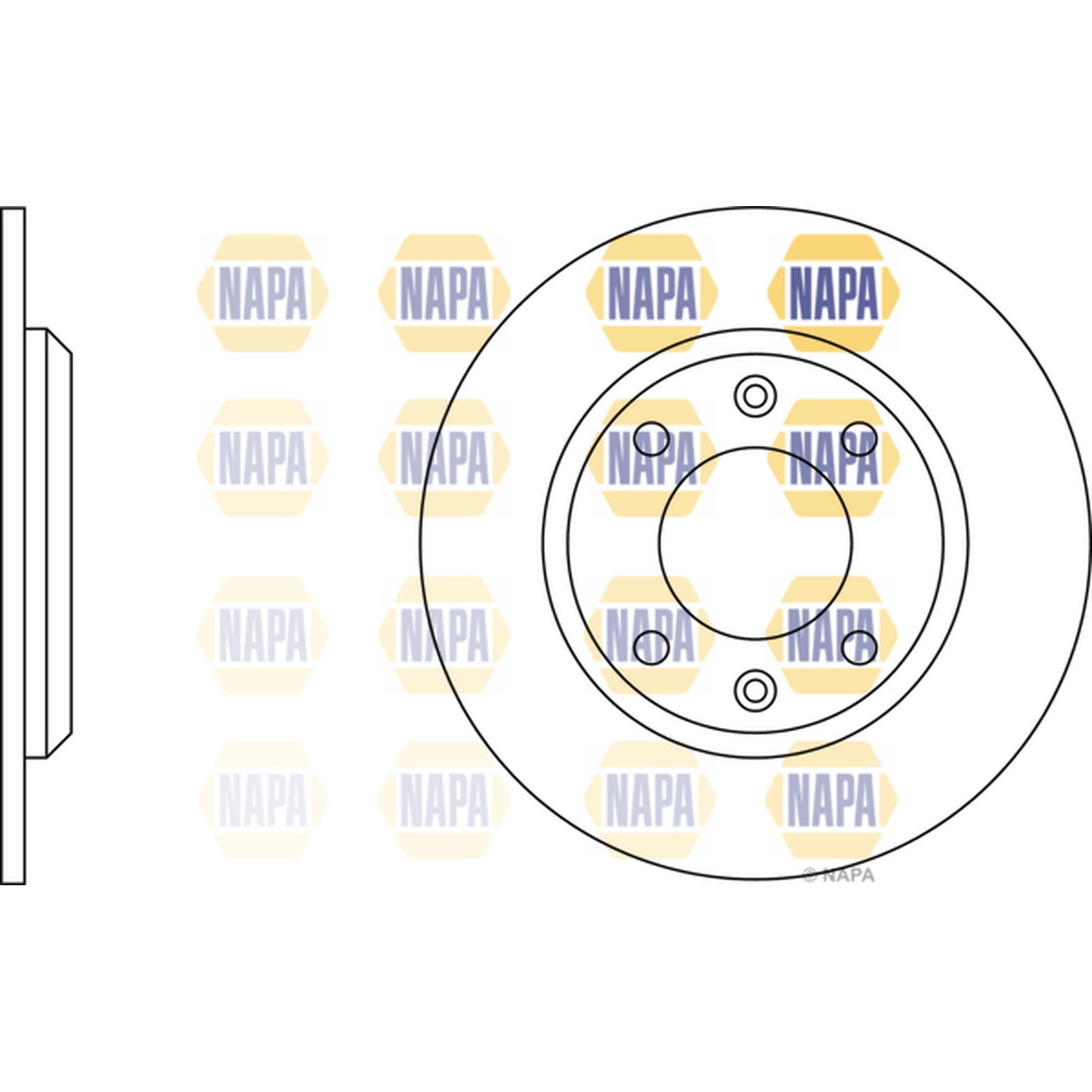 2x Brake Discs Solid For Citroen ZX 2.0i 16V NAPA Rear 4246G3