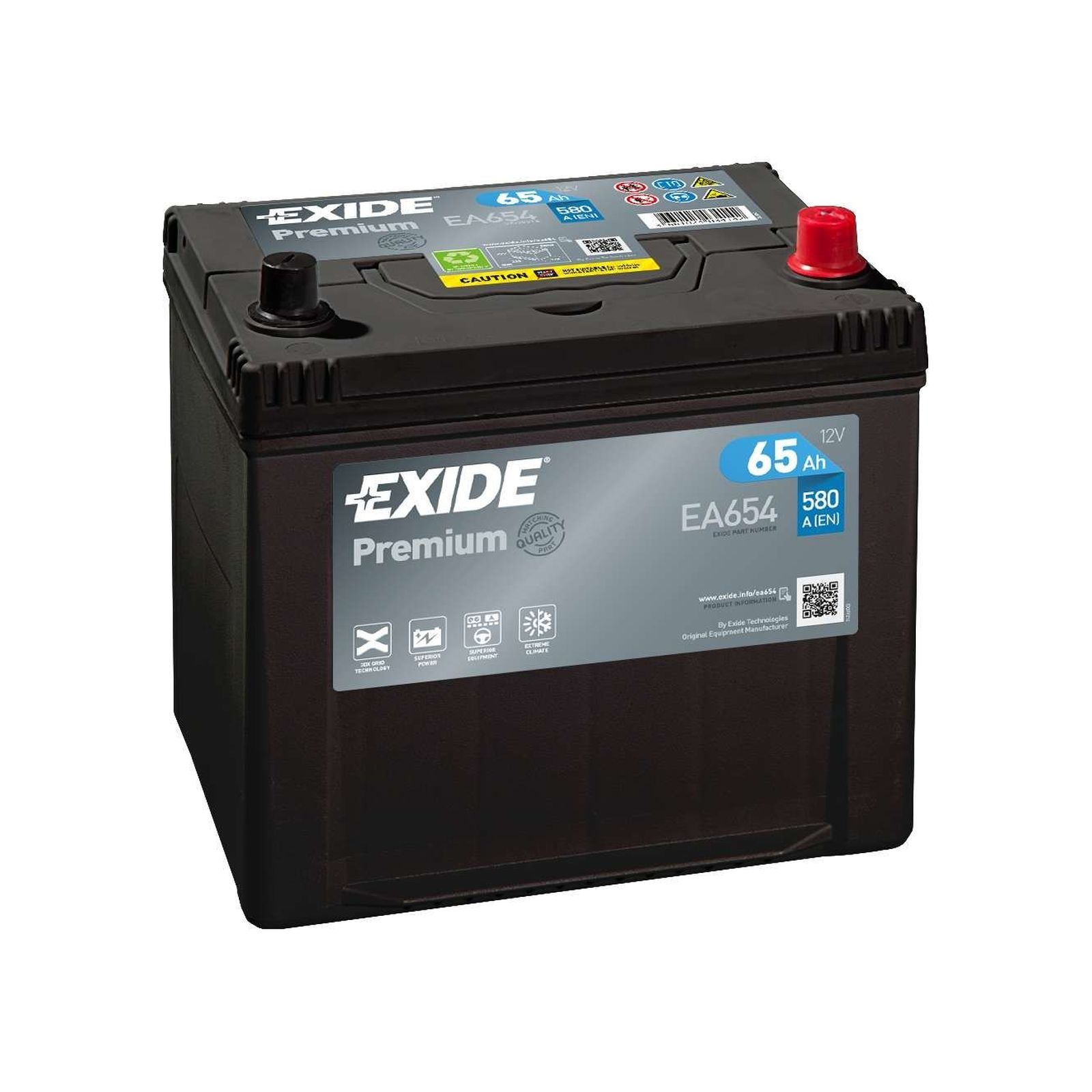 Battery For Mazda CX-5 KF 2.0 AWD Exide Premium 12V 65Ah 580CCA