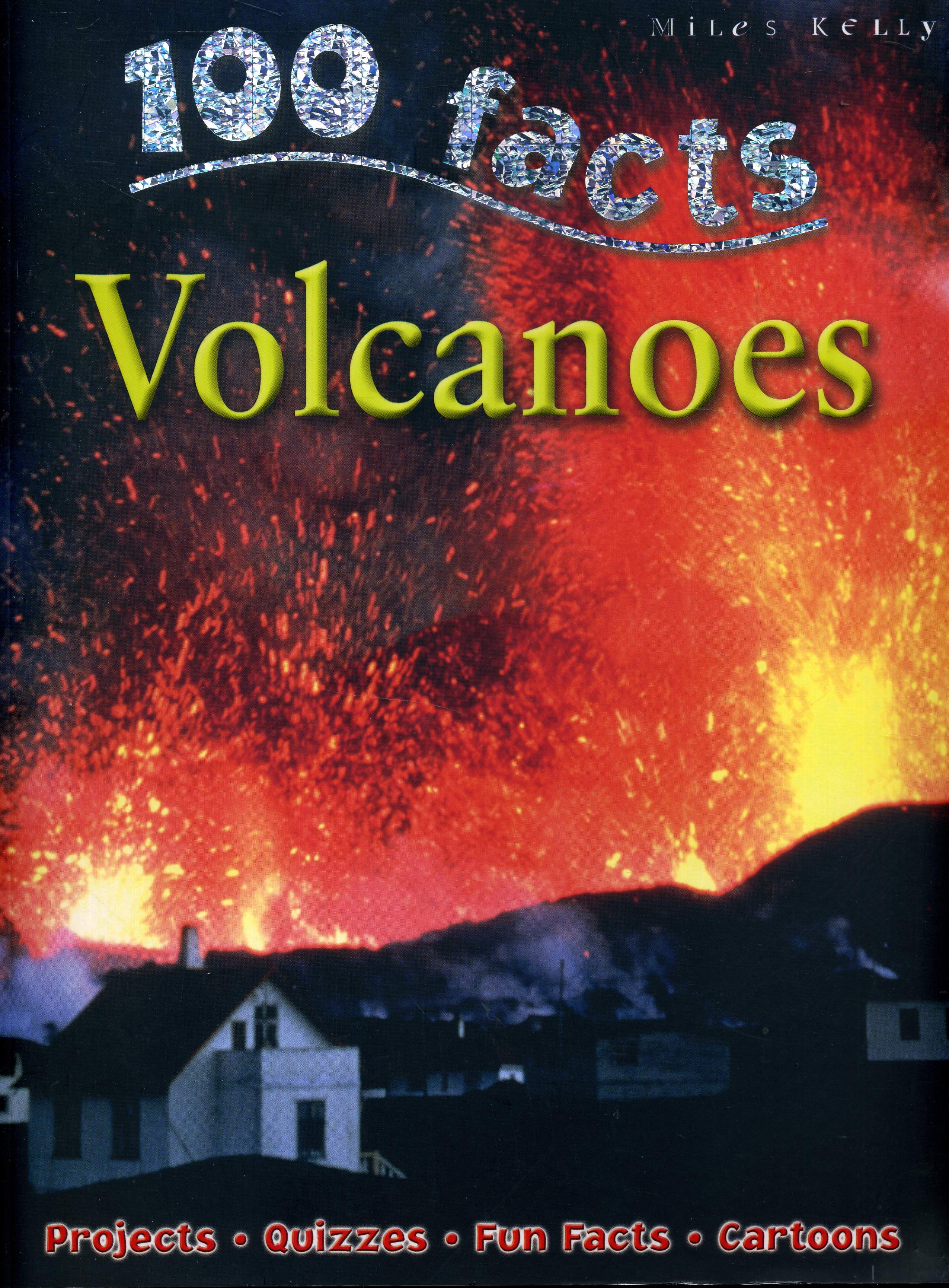 VOLCANOES 100 facts - for children projects quizzes cartoon volcanos NEW