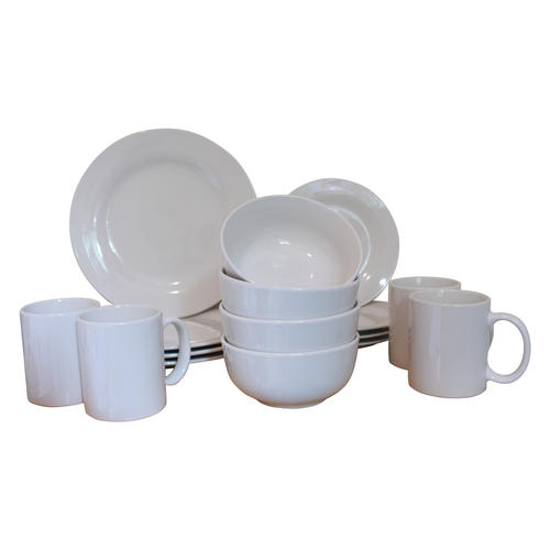 plain white dinner set