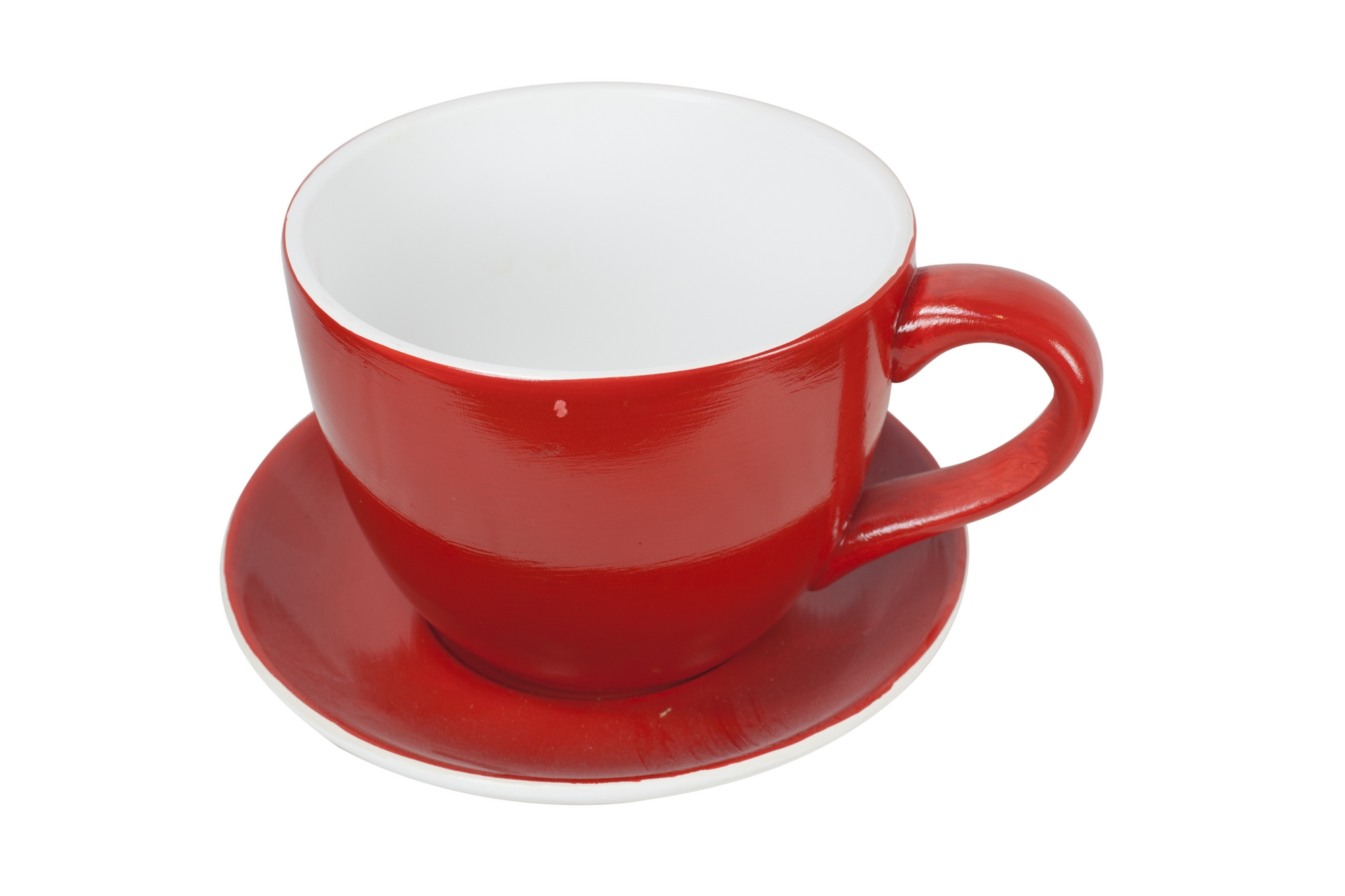 Giant Red Teacup Saucer Planter Blendboutique Giant Red Teacup Saucer Planter