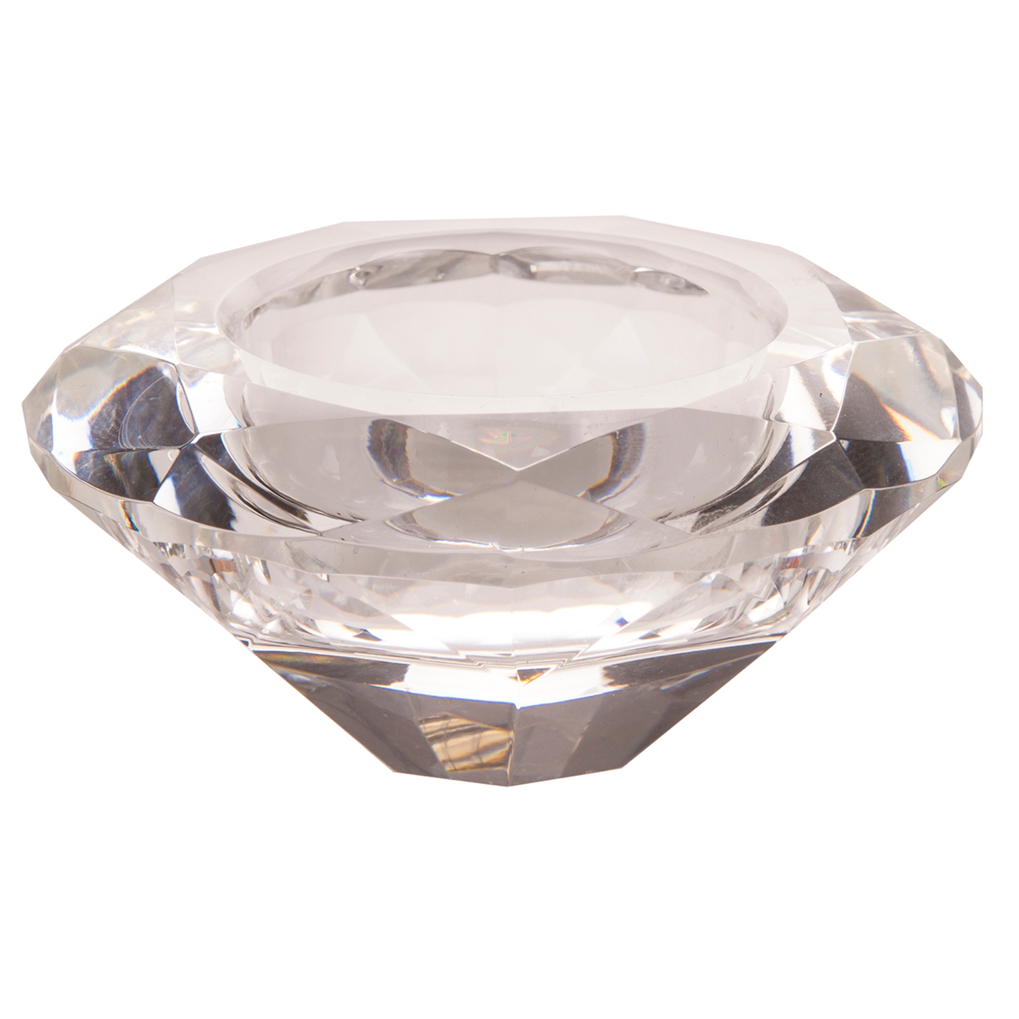 12x Crystal Cut Clear Glass Tea Light Candle Holder blendboutique