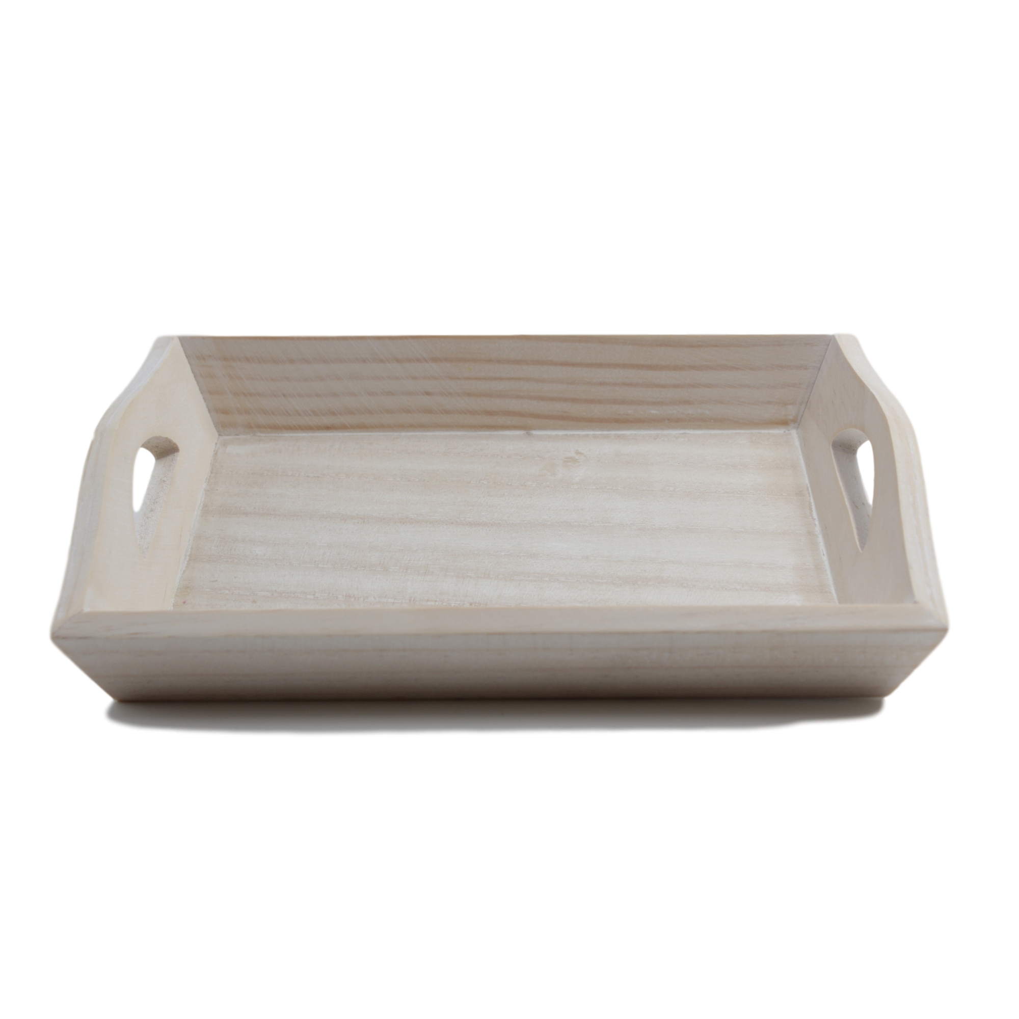 Natural Lime Rustic Finish Small Wooden Serving Tray (24cm) | blendboutique