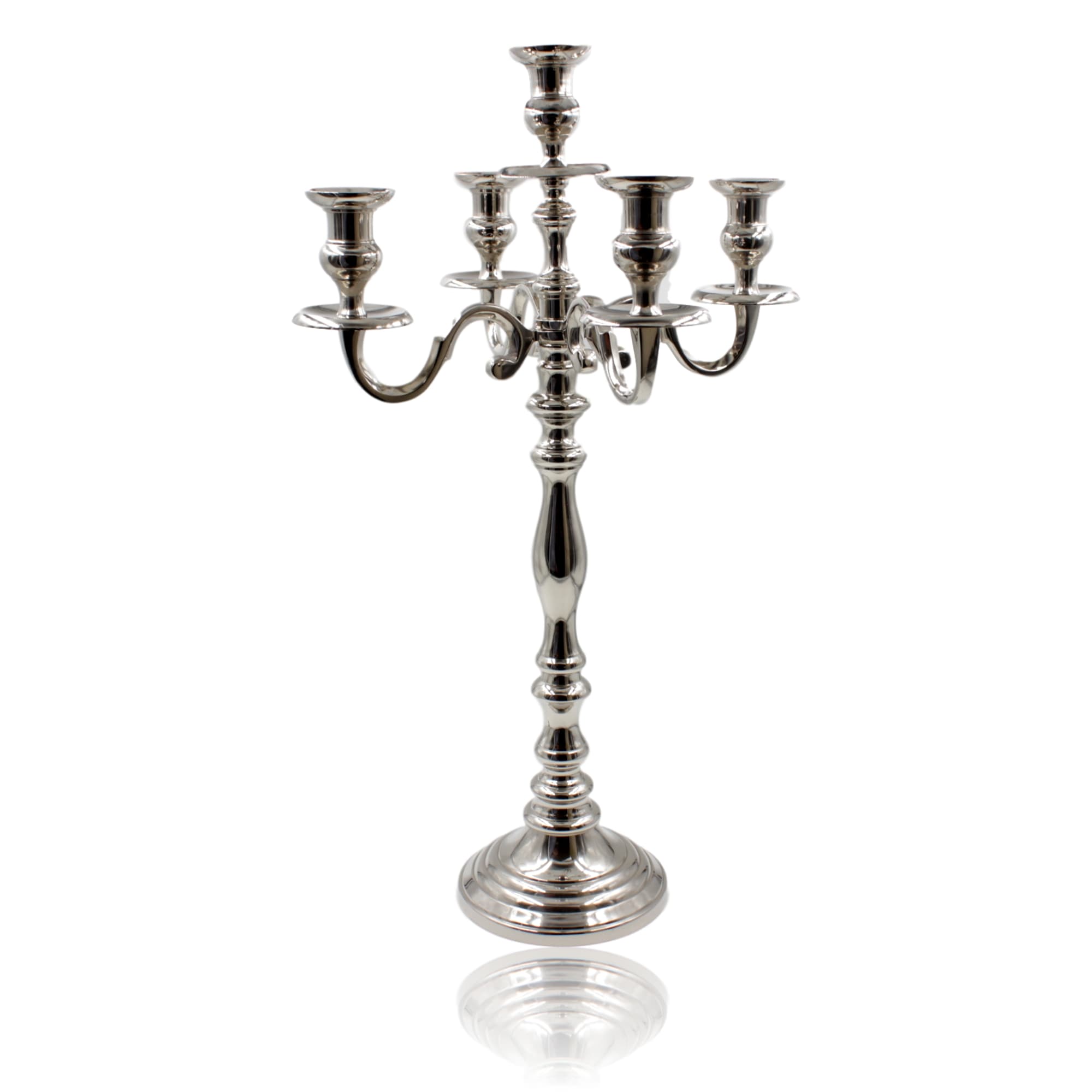 56cm Tall Silver High Quality Candelabra - 5 arms | blendboutique