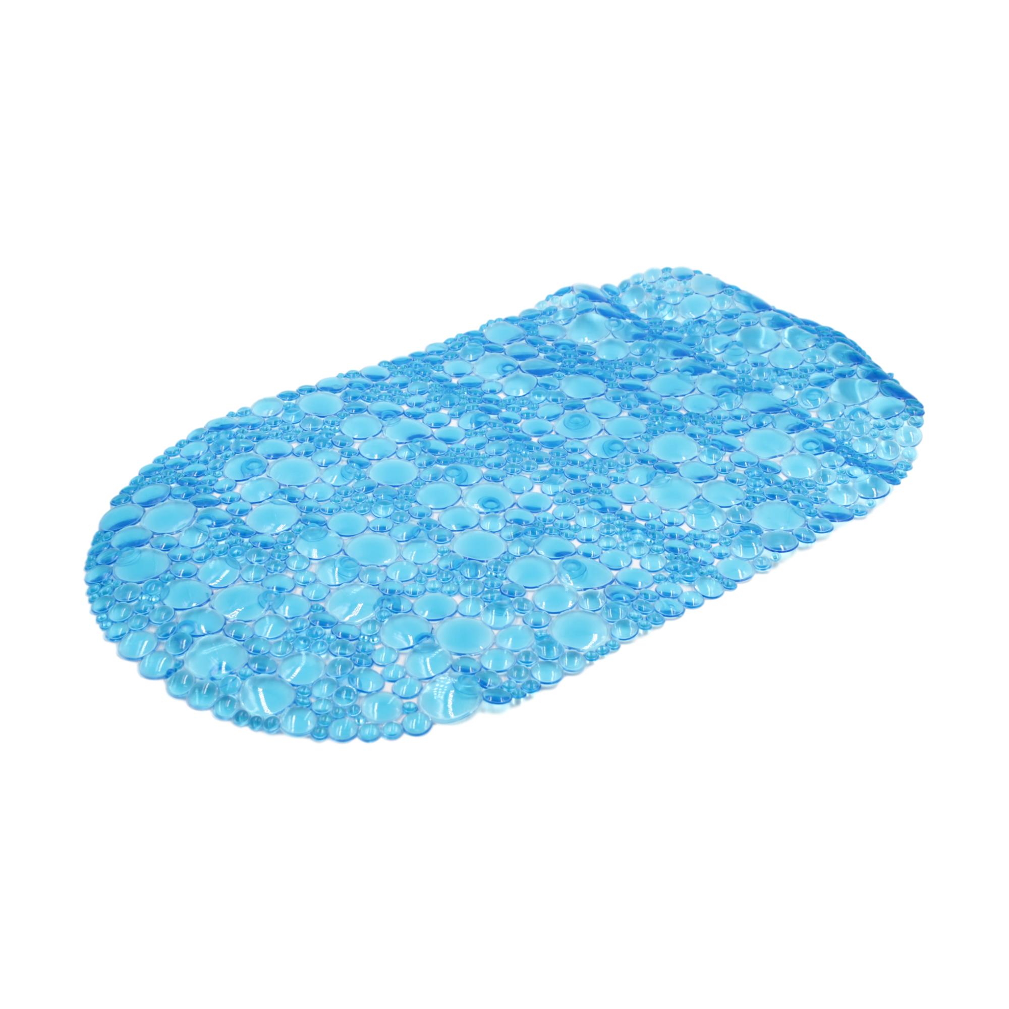 Blue Non Slip Suction Cup Bubble Design Bath Mat blendboutique
