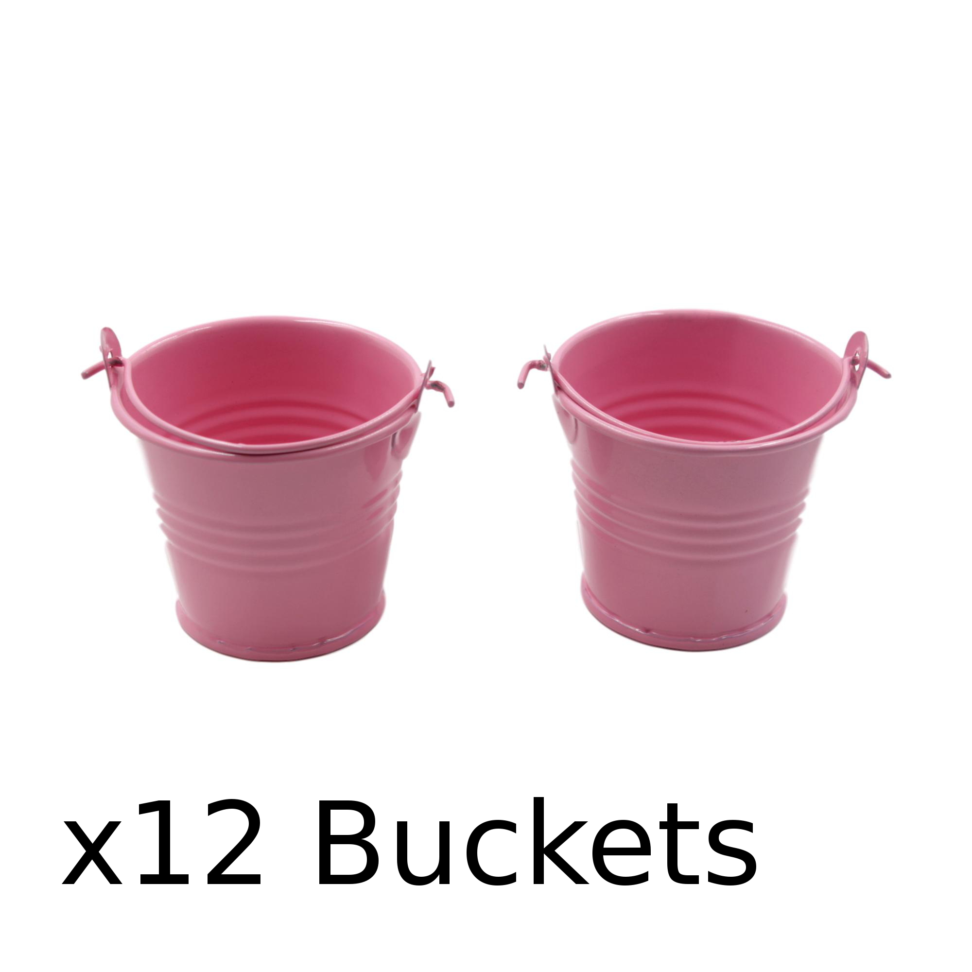 Set of 12 Mini Craft Pail Buckets in Pastel Baby Pink blendboutique