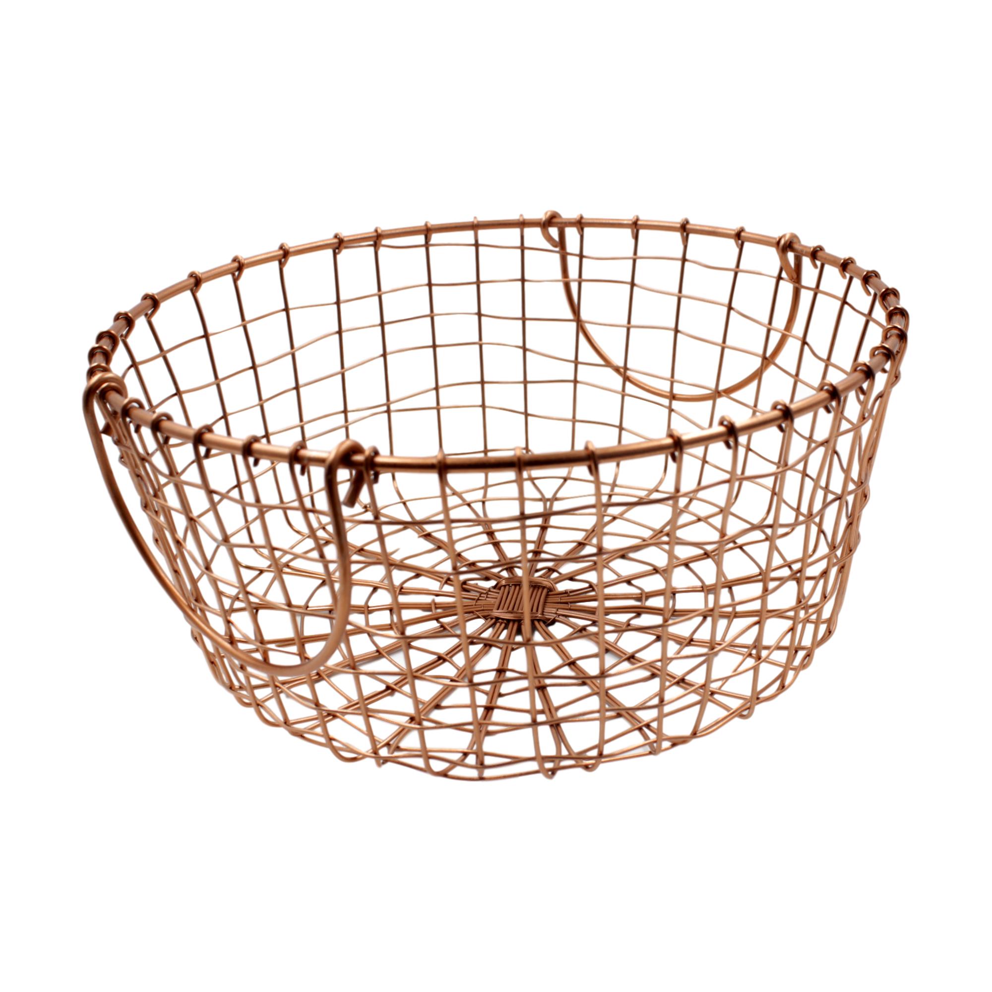 Round Copper Wire Storage Basket ? Dia 31cm blendboutique