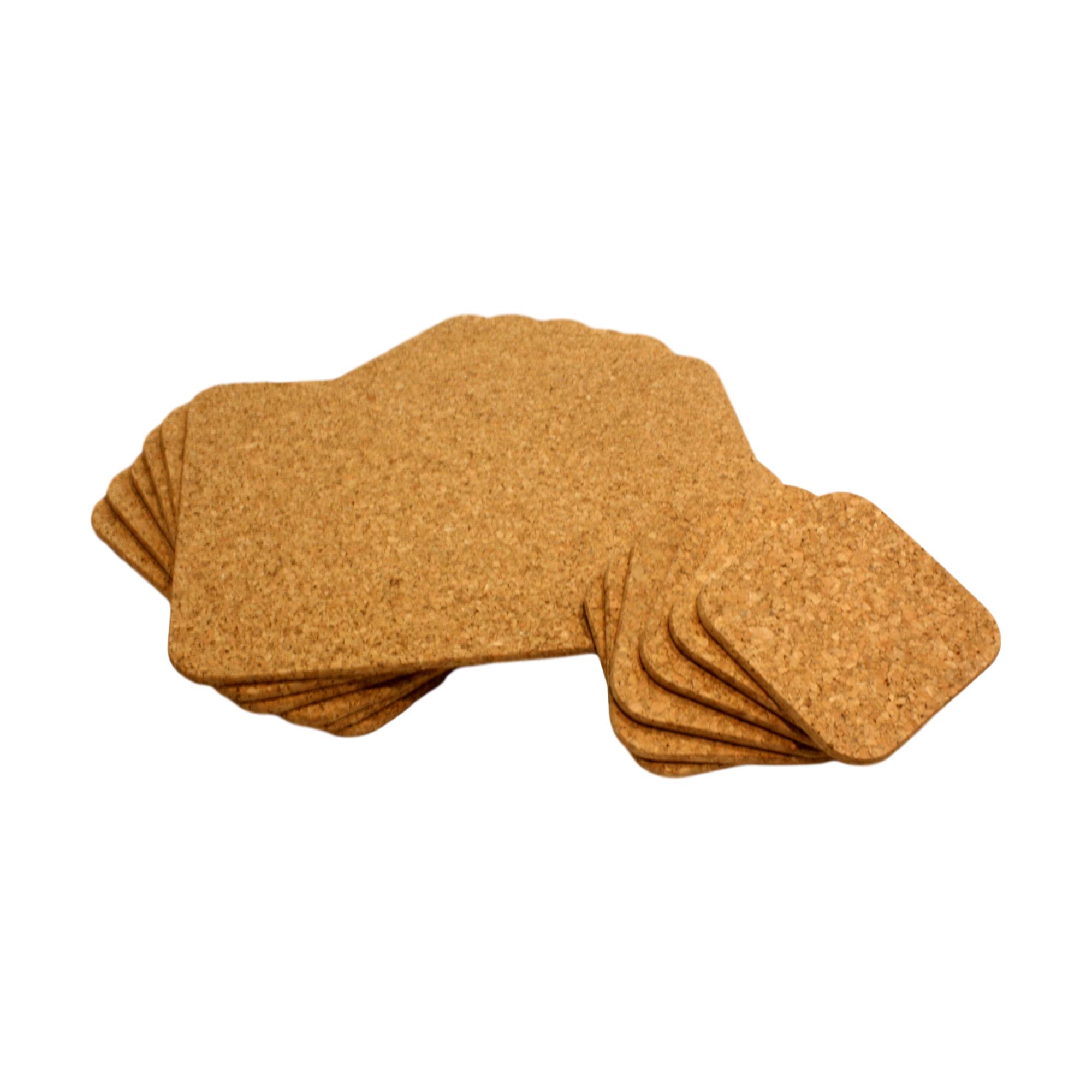 Rectangle Cork Coasters and Placemat Set x6 Setting blendboutique