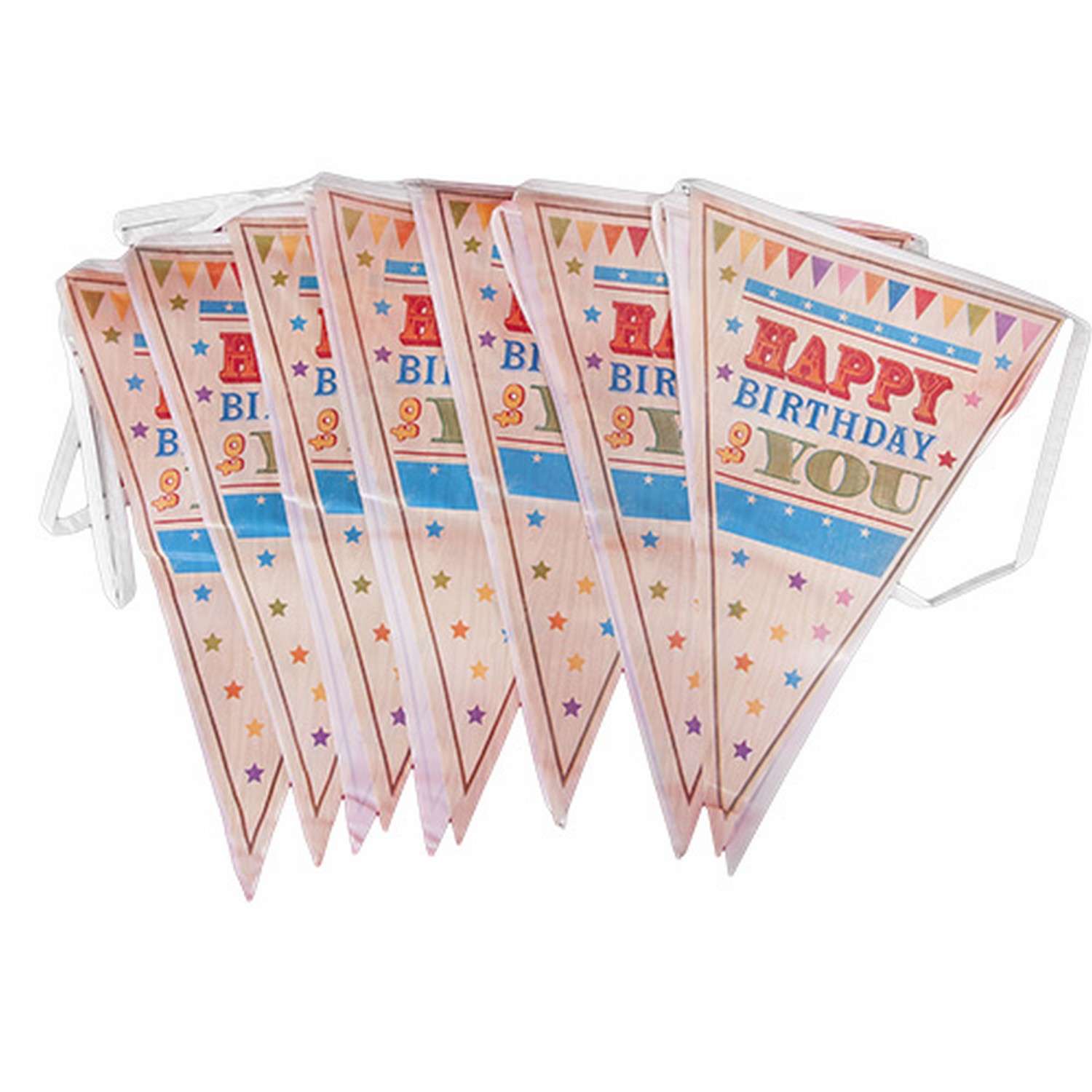 Colourful Happy Birthday To You Party plastic Pennnants Bunting