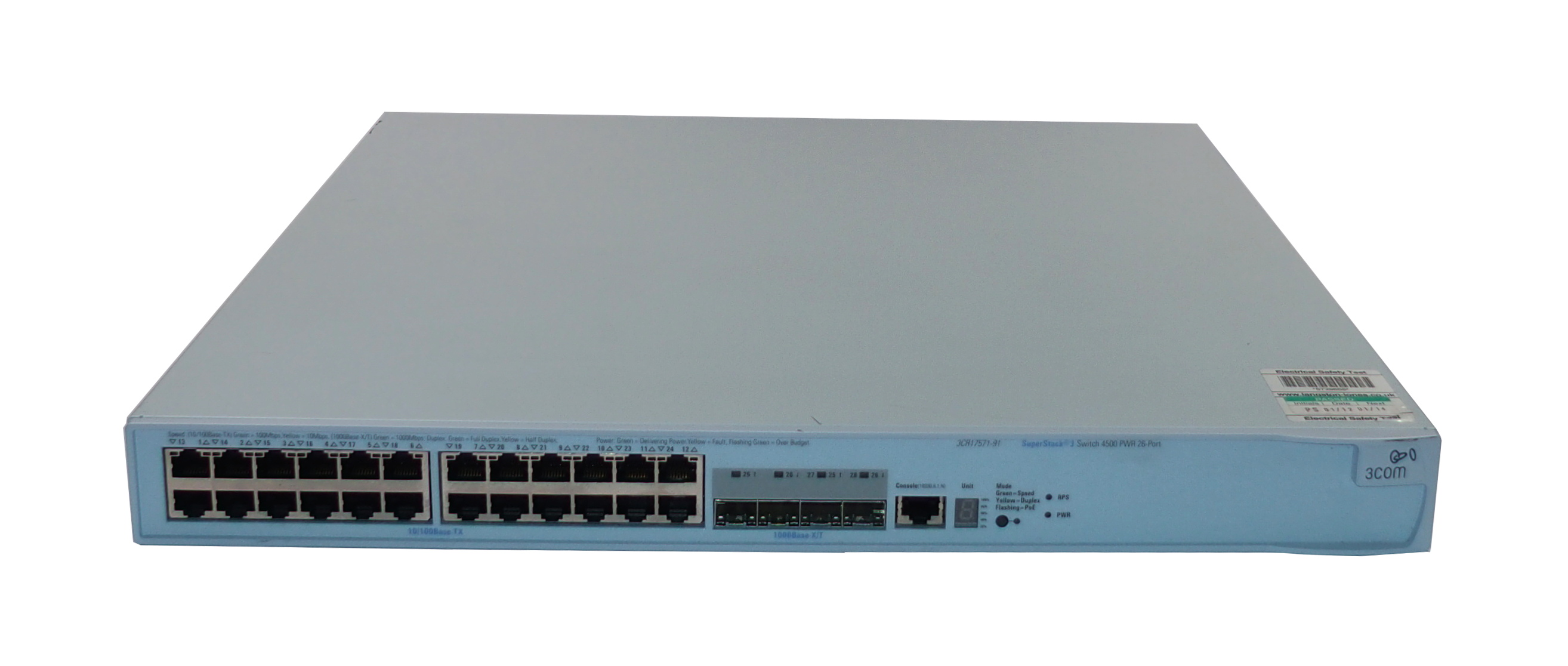 3Com 3CR17571-91 SuperStack 3 4500 PWR 26-Port Swicth