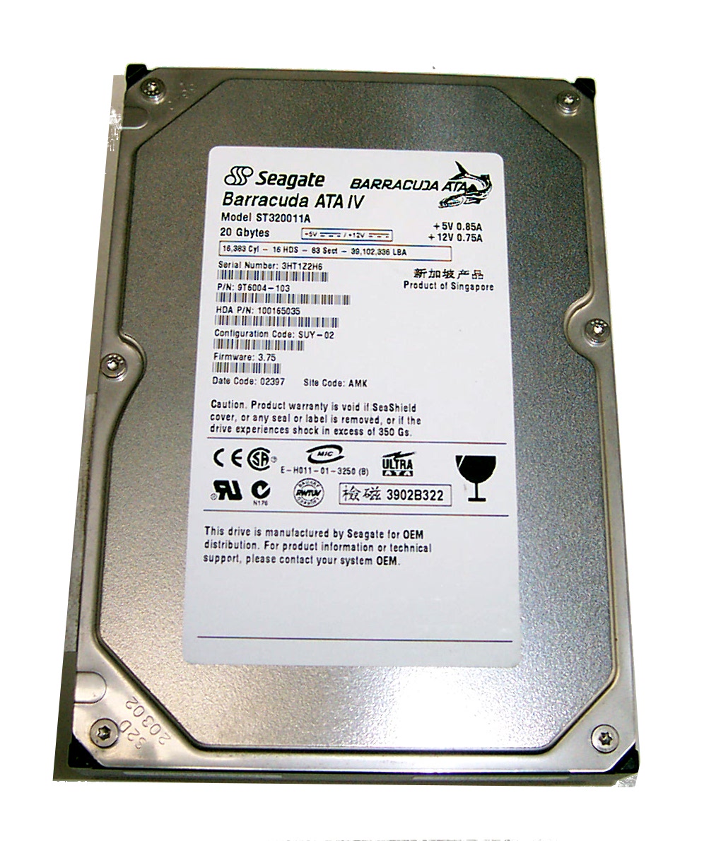 COMPAQ 100165041 HDD 20GB ST320011A、9T6004-030、HDA 100165041