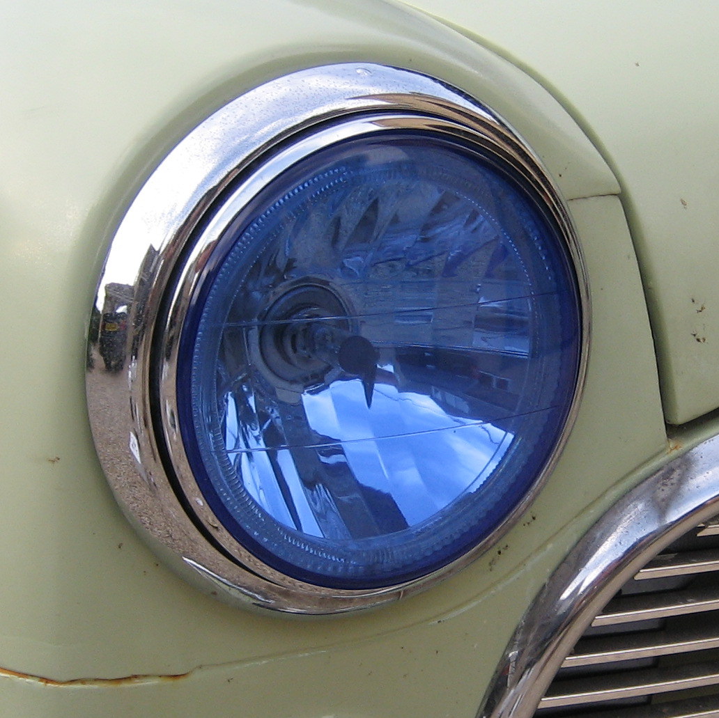 Headlights Blue Angel Eye Austin Morris Classic Mini Retro Led Ebay