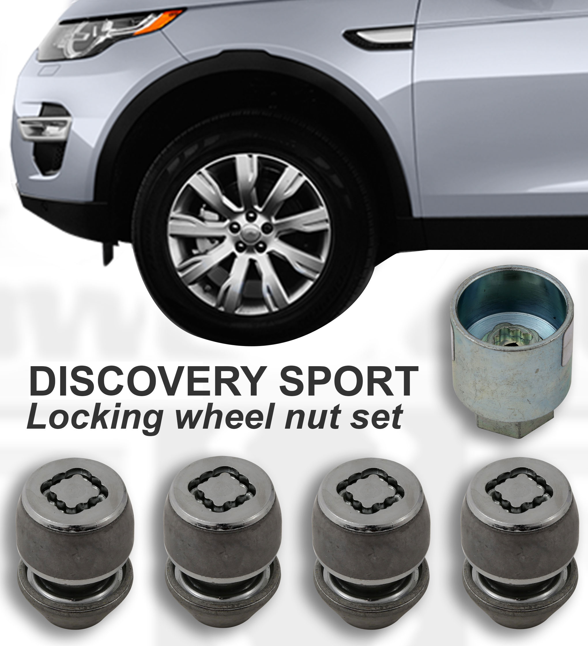 OEM Locking Wheel Nut Kit for Land Rover Discovery Sport L550 [LR037026