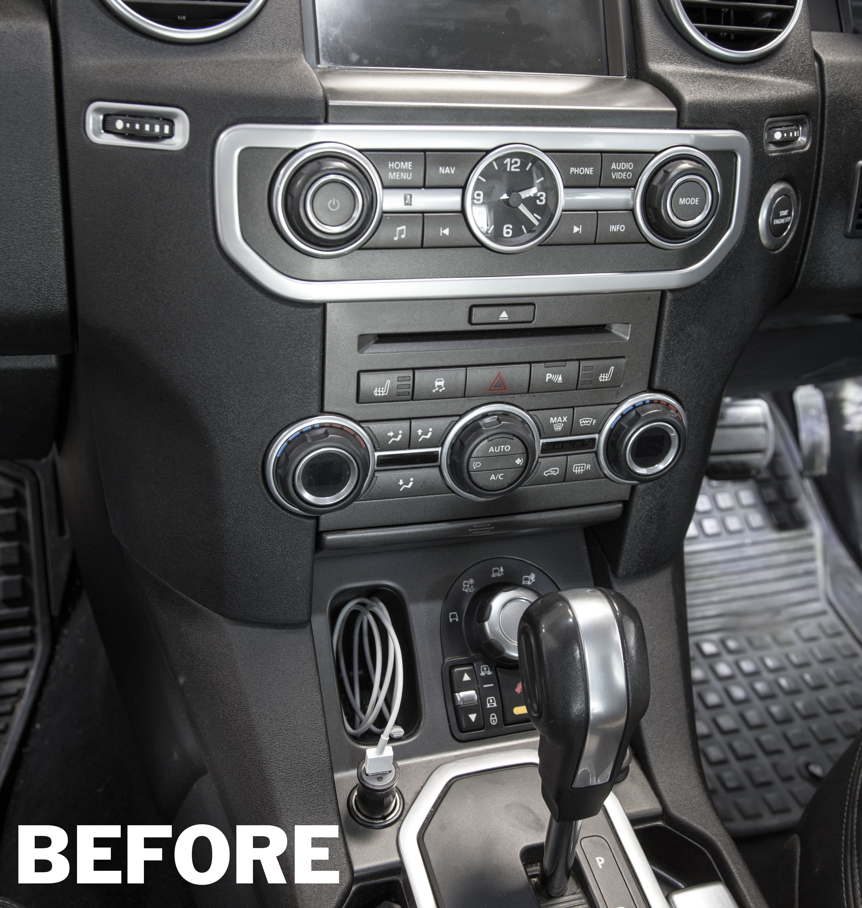Silver trim interior window button switch covers for Discovery 4 HSE Luxury LR4