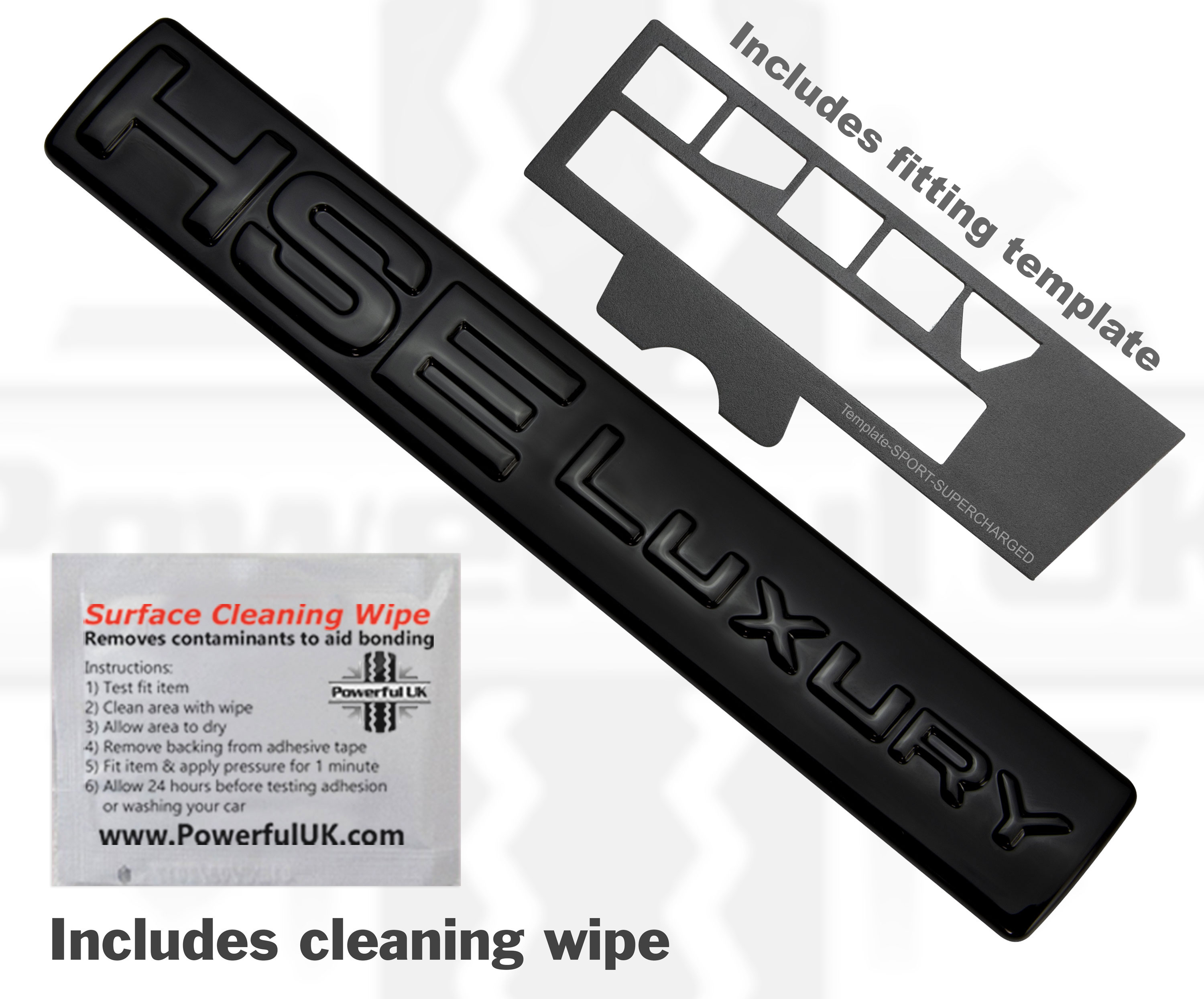 HSE Luxury badge Gloss Black for RangeRover Sport supercharged L320