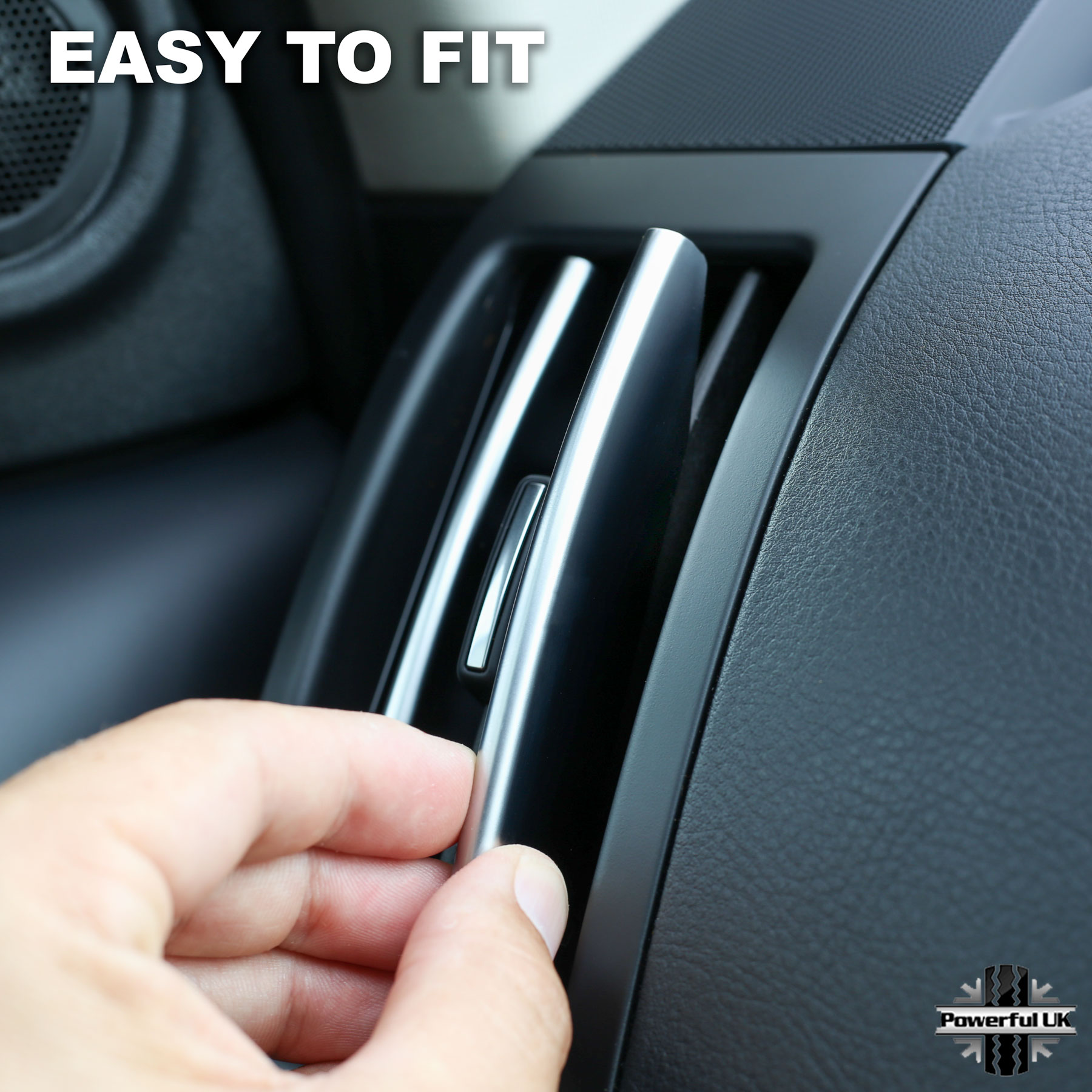 4x Interior air vent trim blade cover Freelander 2 Silver LR2 dash