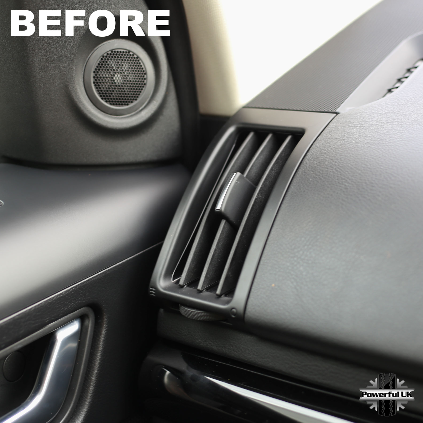 4x Interior air vent trim blade cover Freelander 2 Silver LR2 dash