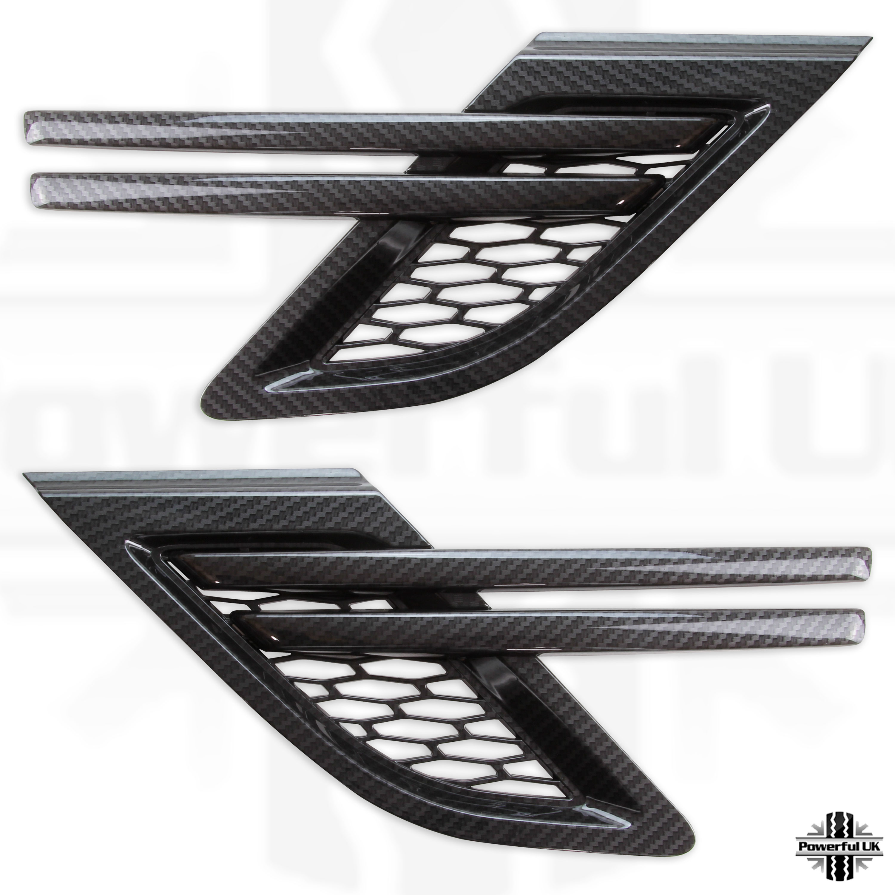 Carbon fiber side wing Sport air vent grilles Range Rover L494 2014 fibre