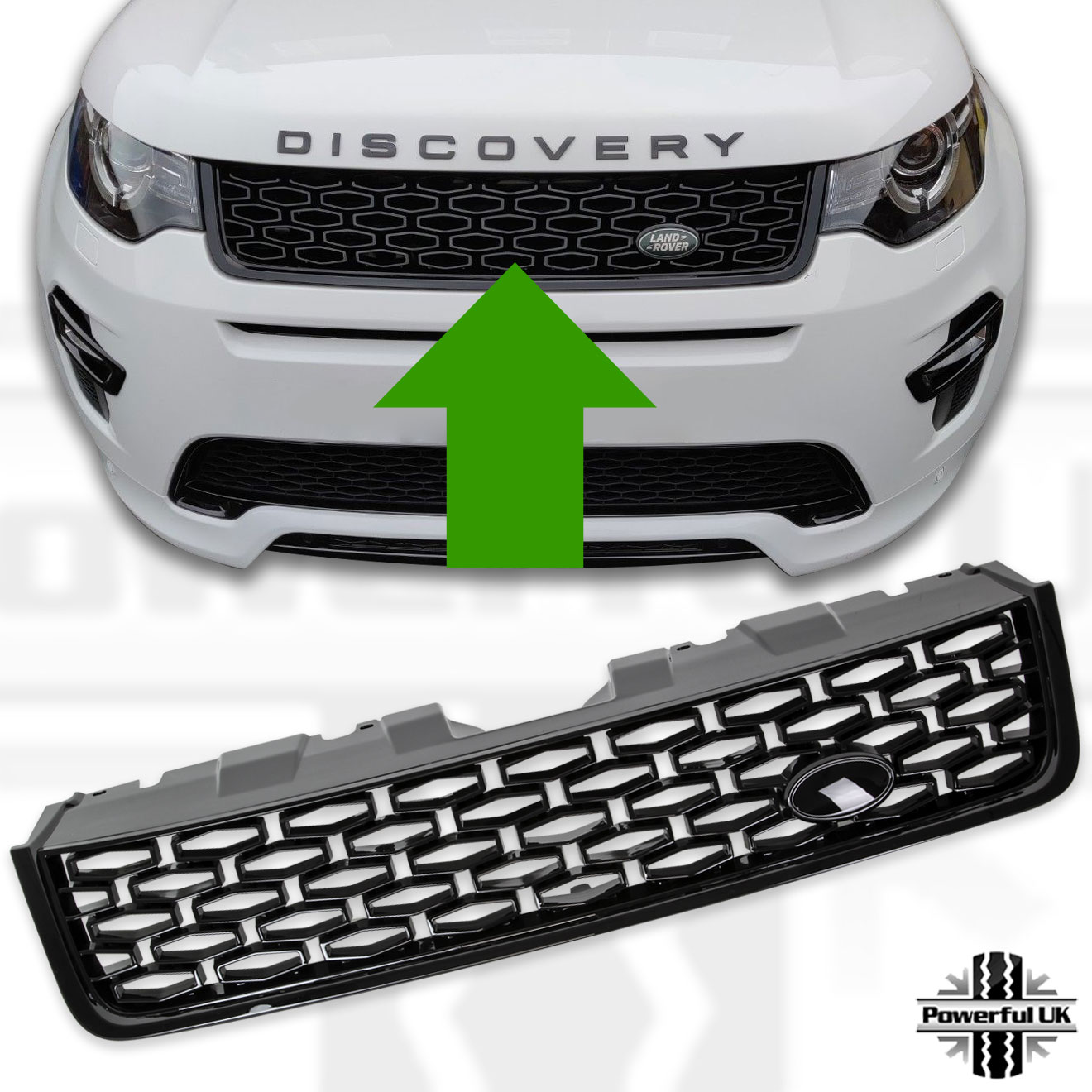 Front Grille Discovery Sport Dynamic design pack style Gloss Black