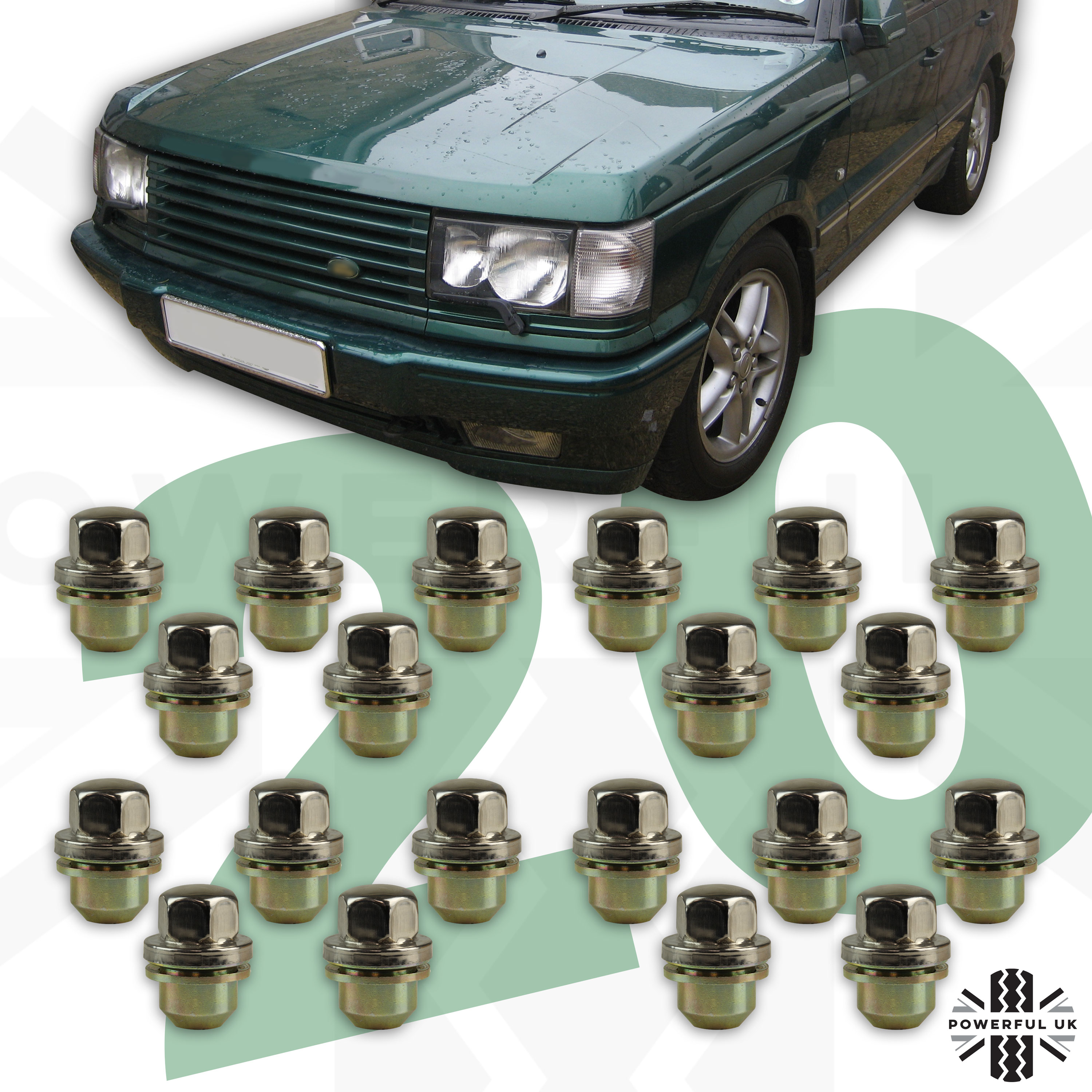20X LAND ROVER RANGE ROVER P38 WHEEL LUG NUTS PART# ANR3679