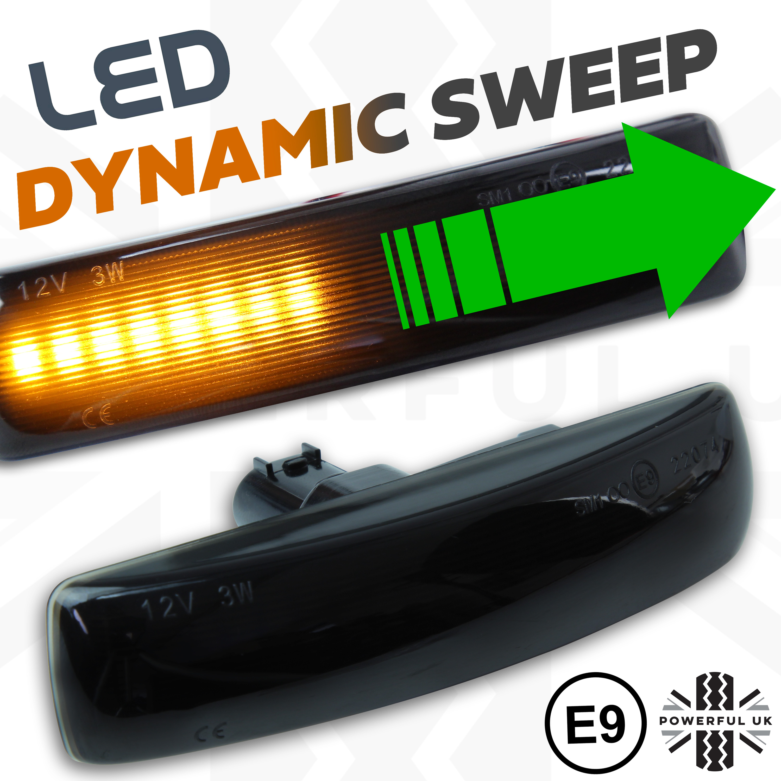 Dynamic sweep LED Side Repeater wing indicator lamp fits Freelander 1 lamp bulb