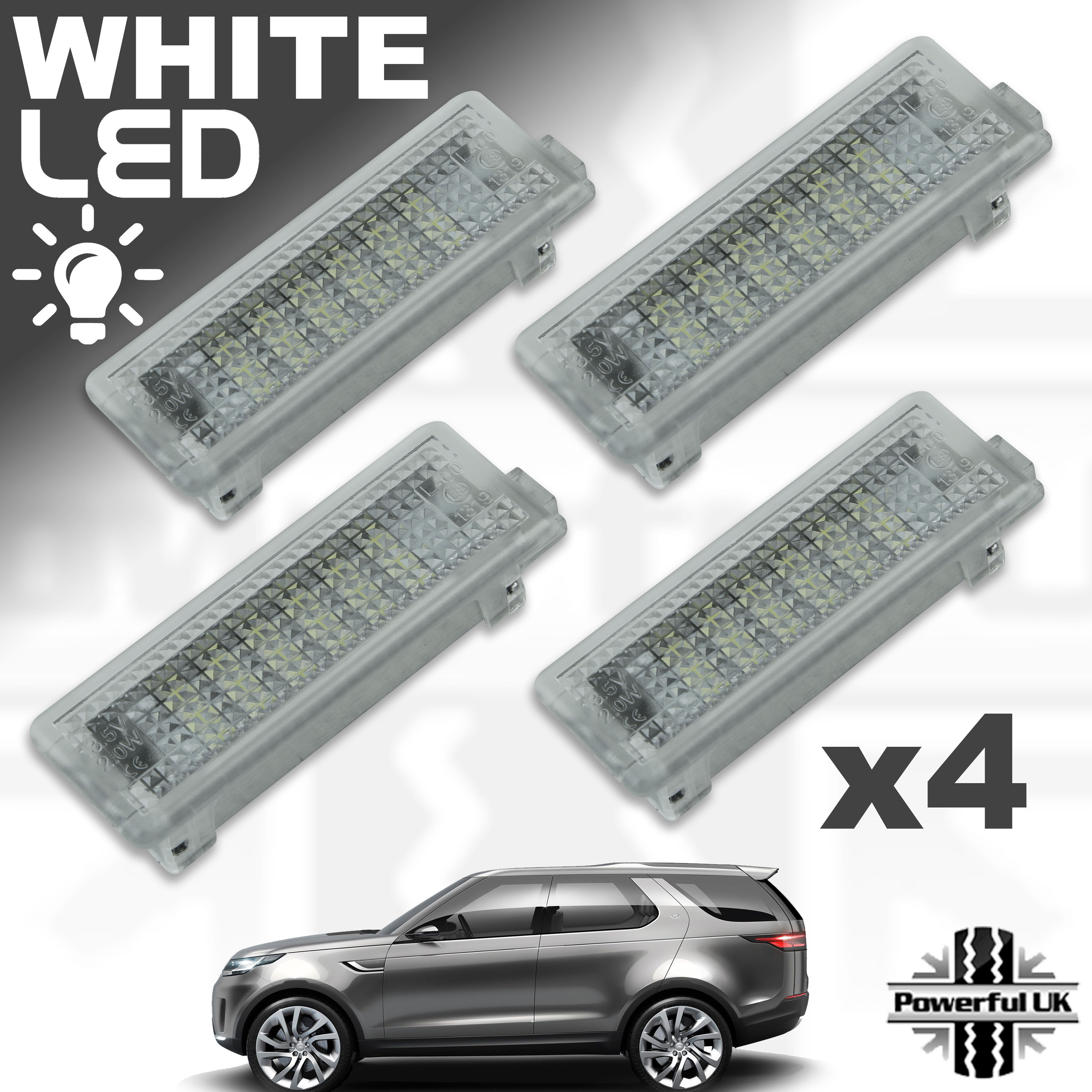 Car Parts 2xled Door Card Interior Welcome Courtesy Puddle Lamp