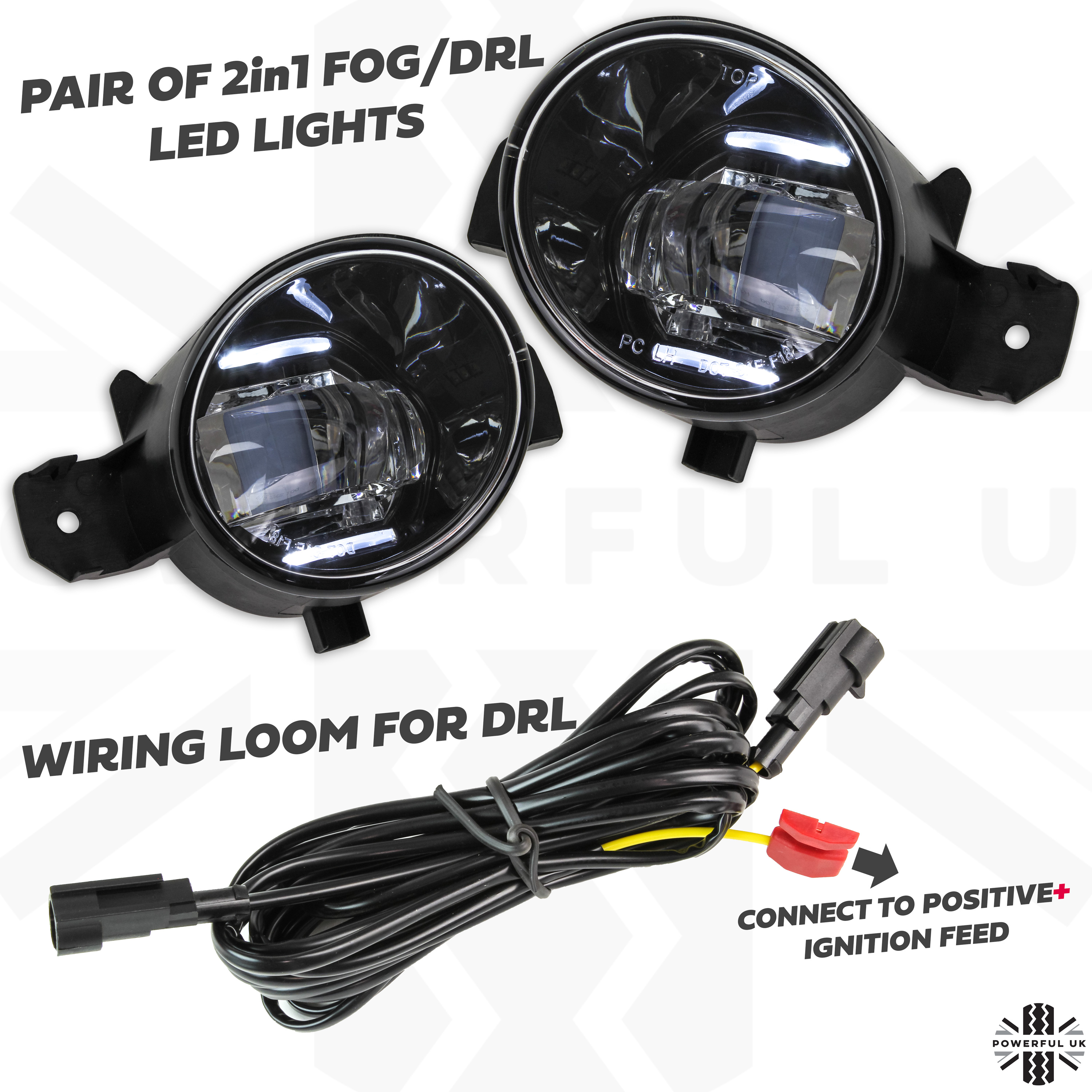 LED Front Bumper Fog & DRL Lights for Nissan Navara NP300 D23 (Pair) eBay