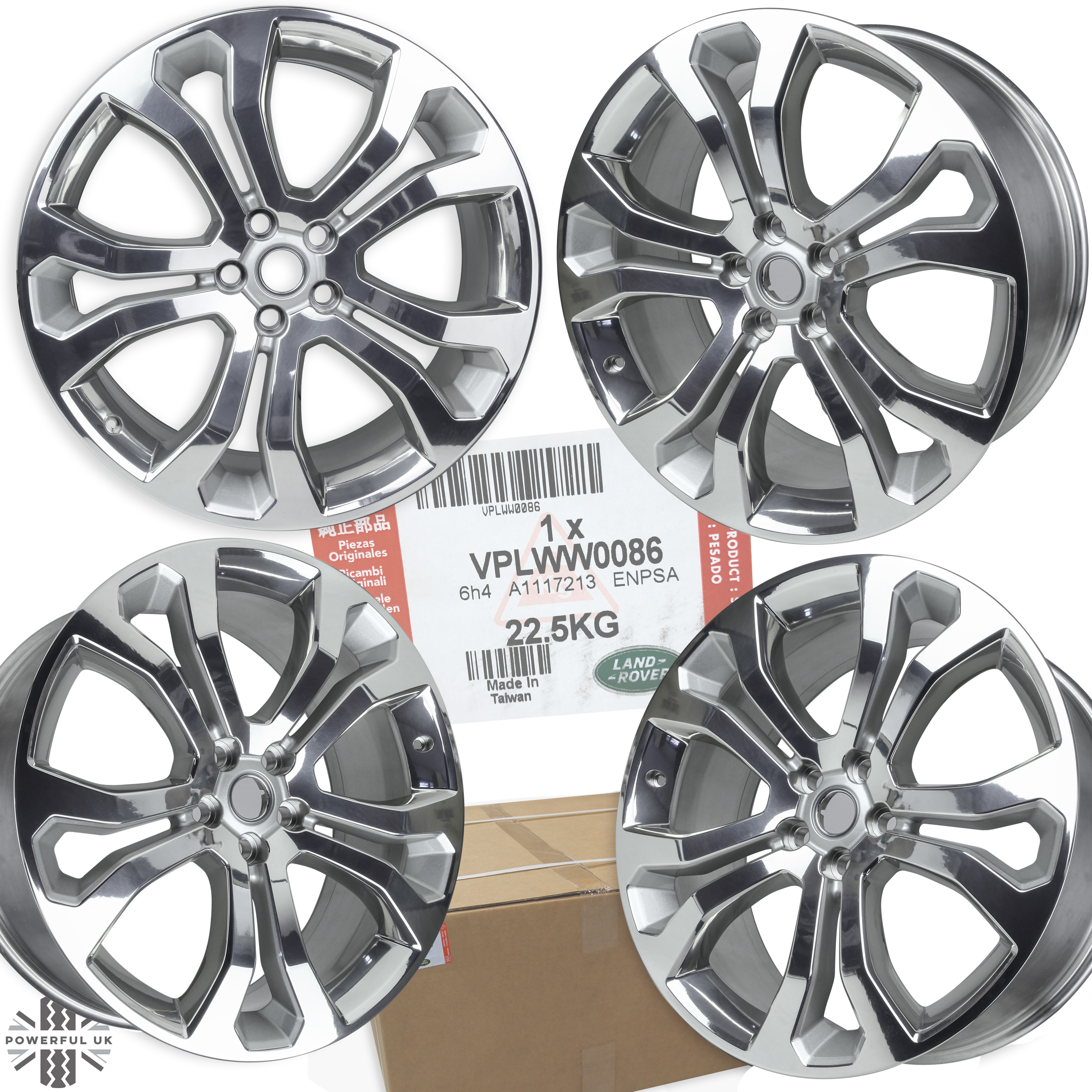 22" Genuine Range Rover Sport L494 Alloy Wheels x 4 mirror