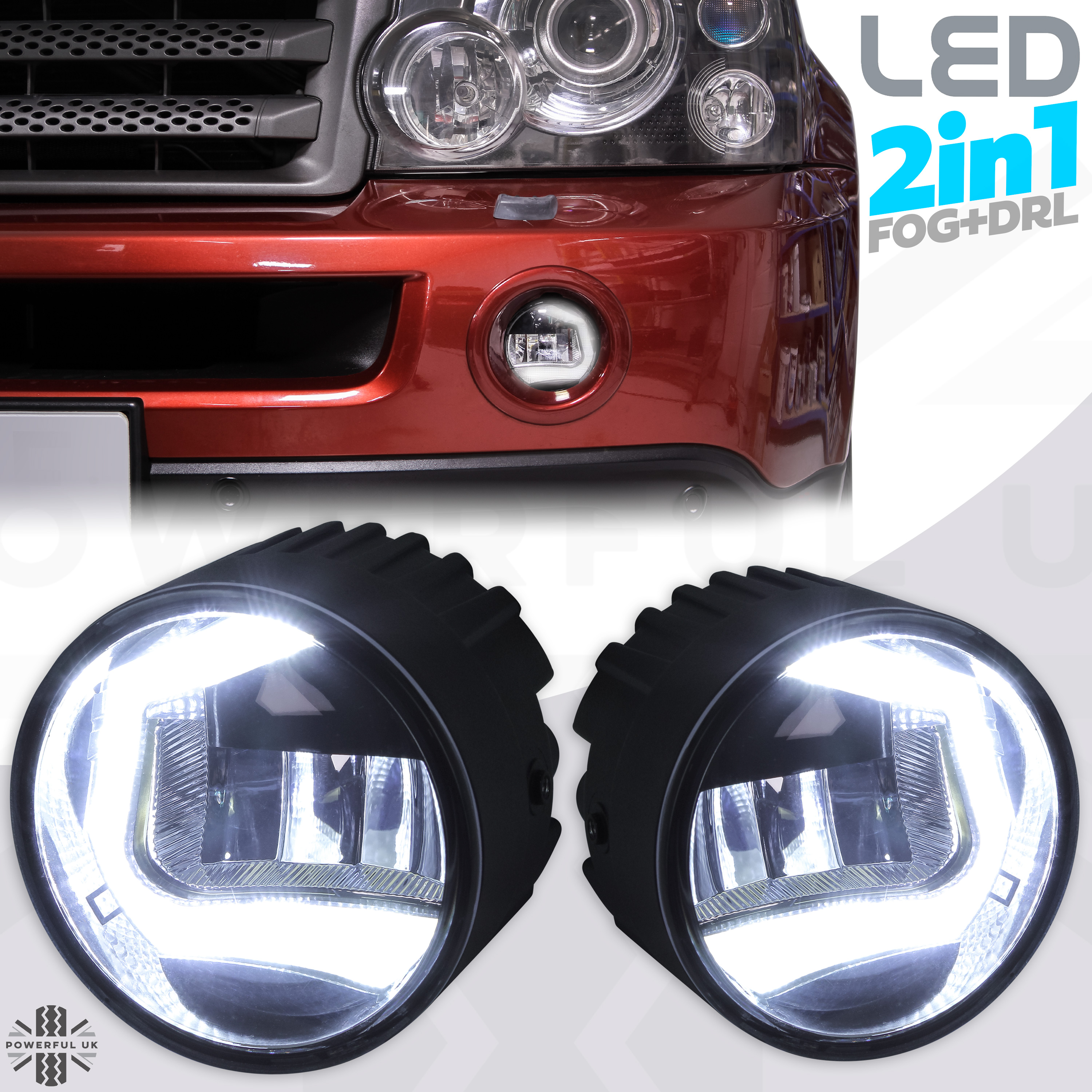 LED DRL Fog Lamps light for Range Rover Sport 200509 day running front