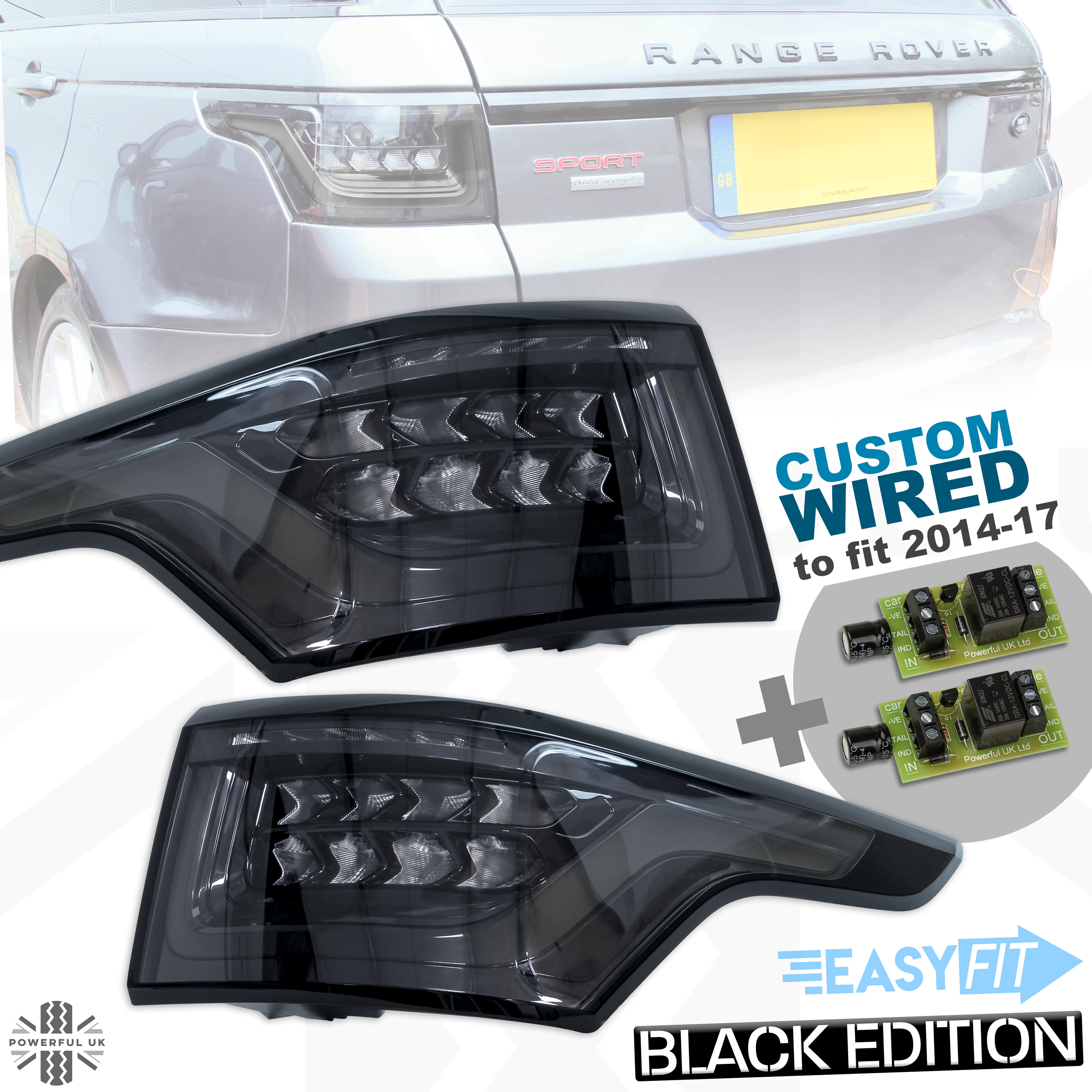 rear light upgrade BLACK for Range