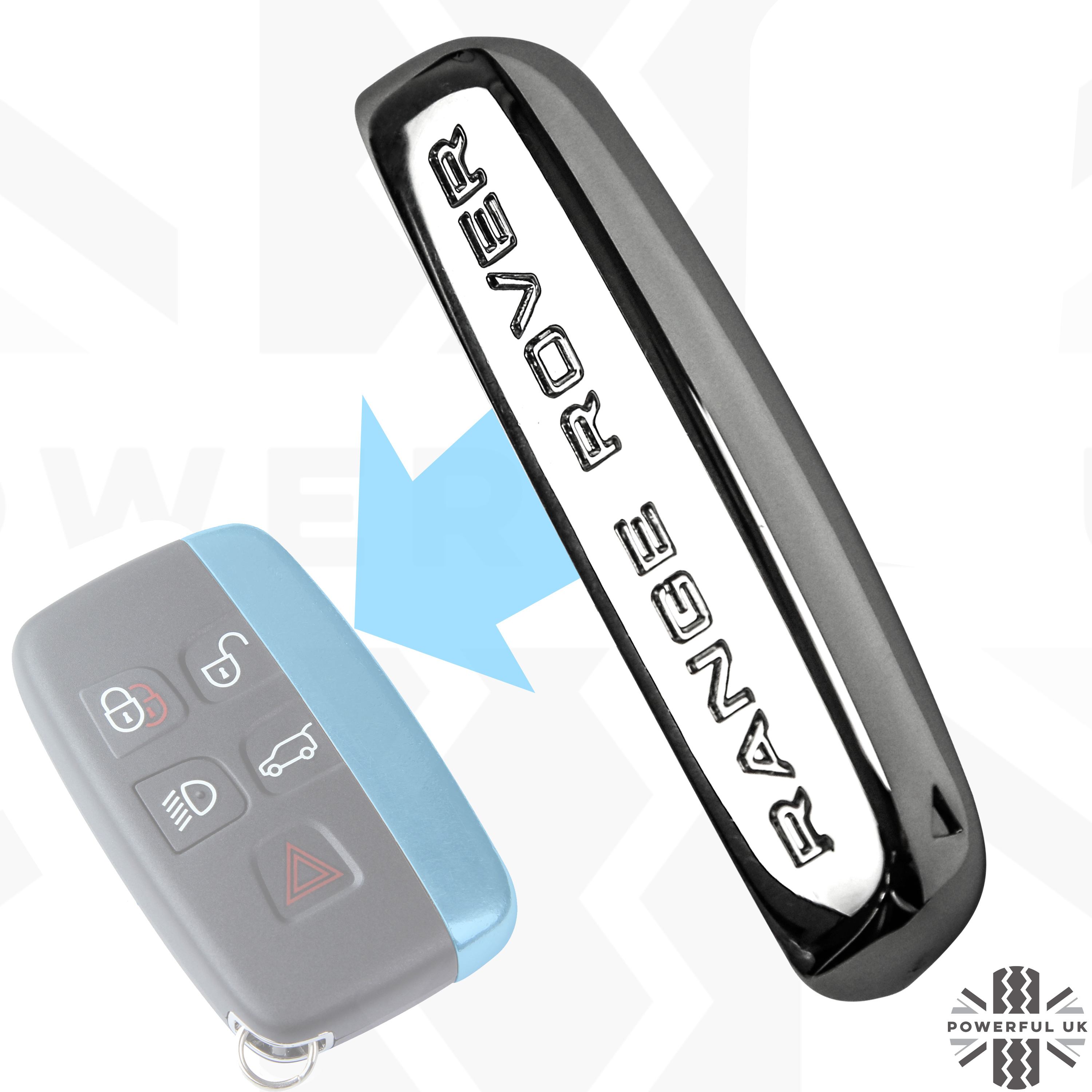Genuine Keyfob metal side piece RANGE ROVER Evoque spare key remote