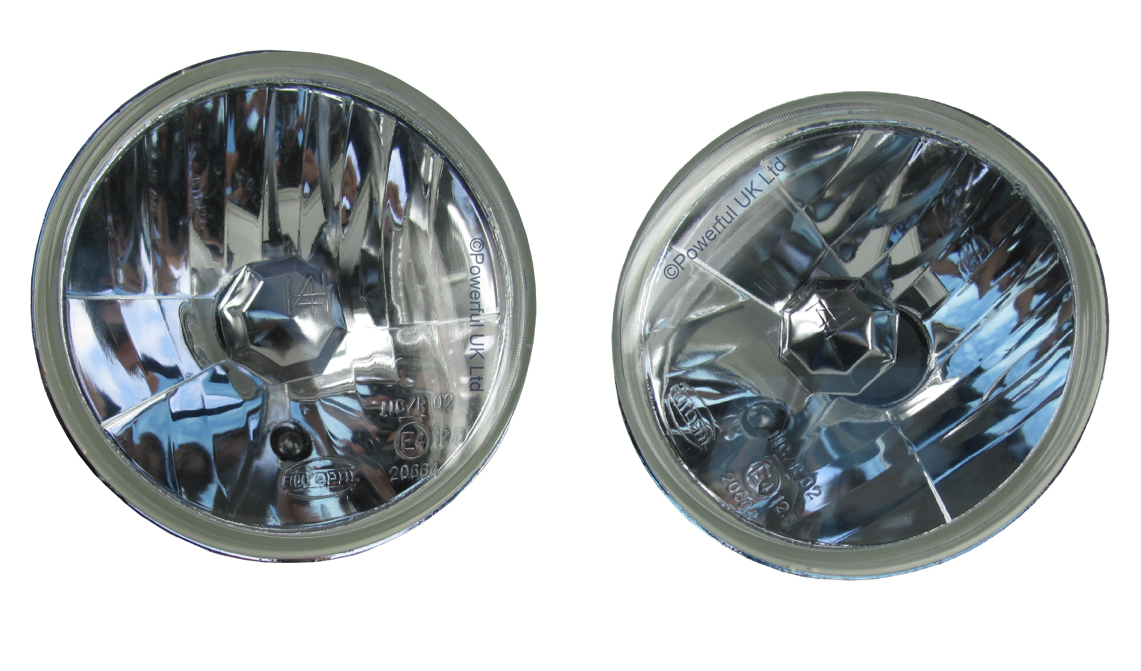 Crystal 7" Halogen Head lights MGB MGC H4 lamps round upgrade midget