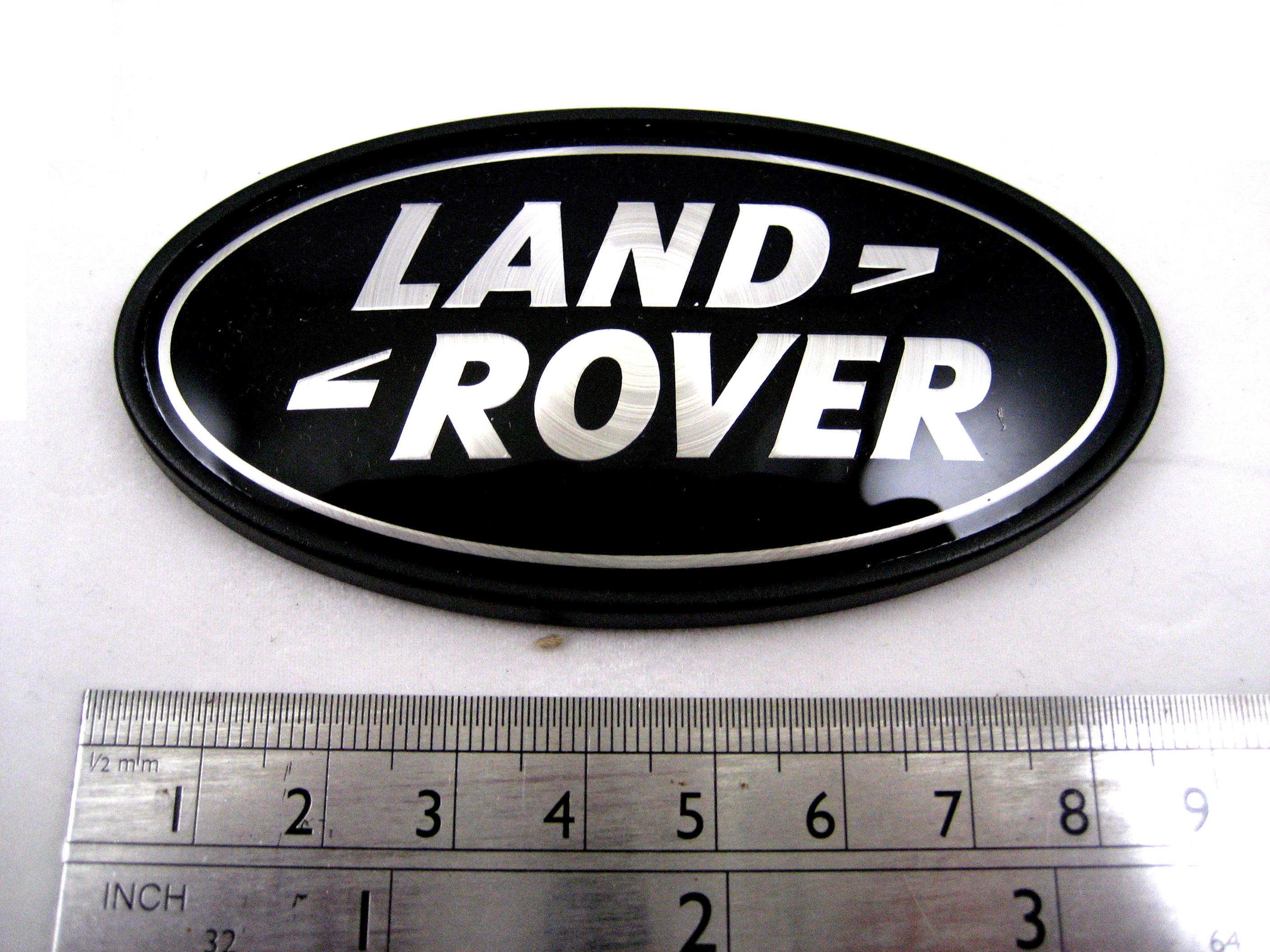 Range Rover Classic Black Silver Oval Land Badge Upgrade New Black Silver Land Rover Oval Badge