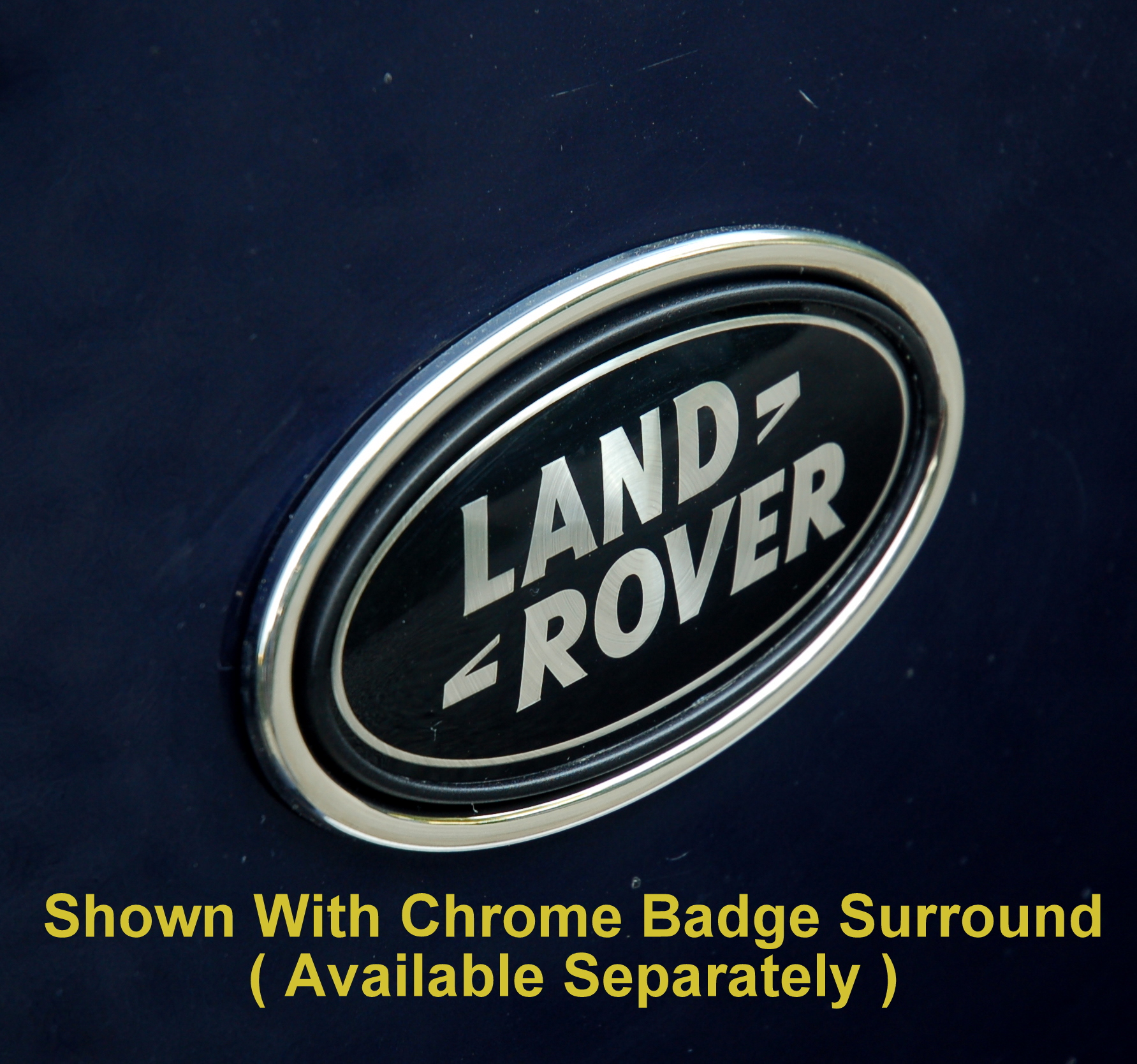 Land Rover Freelander 1 Black Silver Oval Rear Badge Upgrade Td4 Black Silver Land Rover Oval Badge
