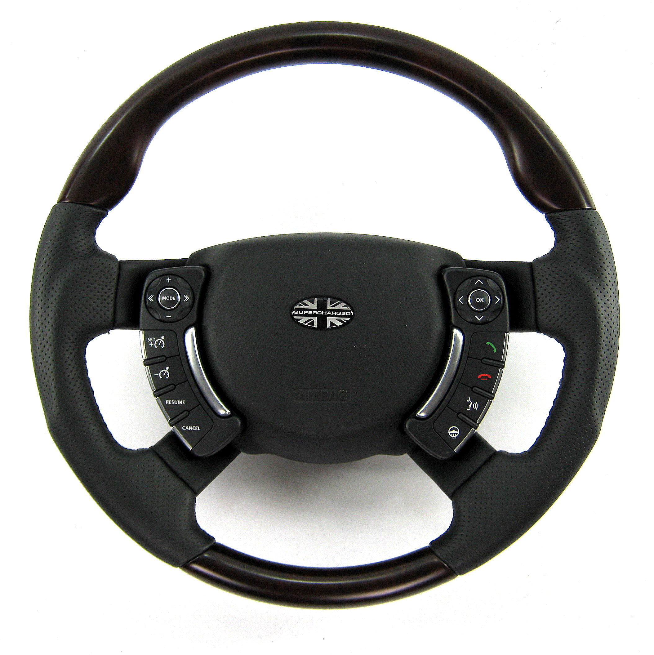 Walnut wood+Leather sport steering wheel Range Rover L322 200211