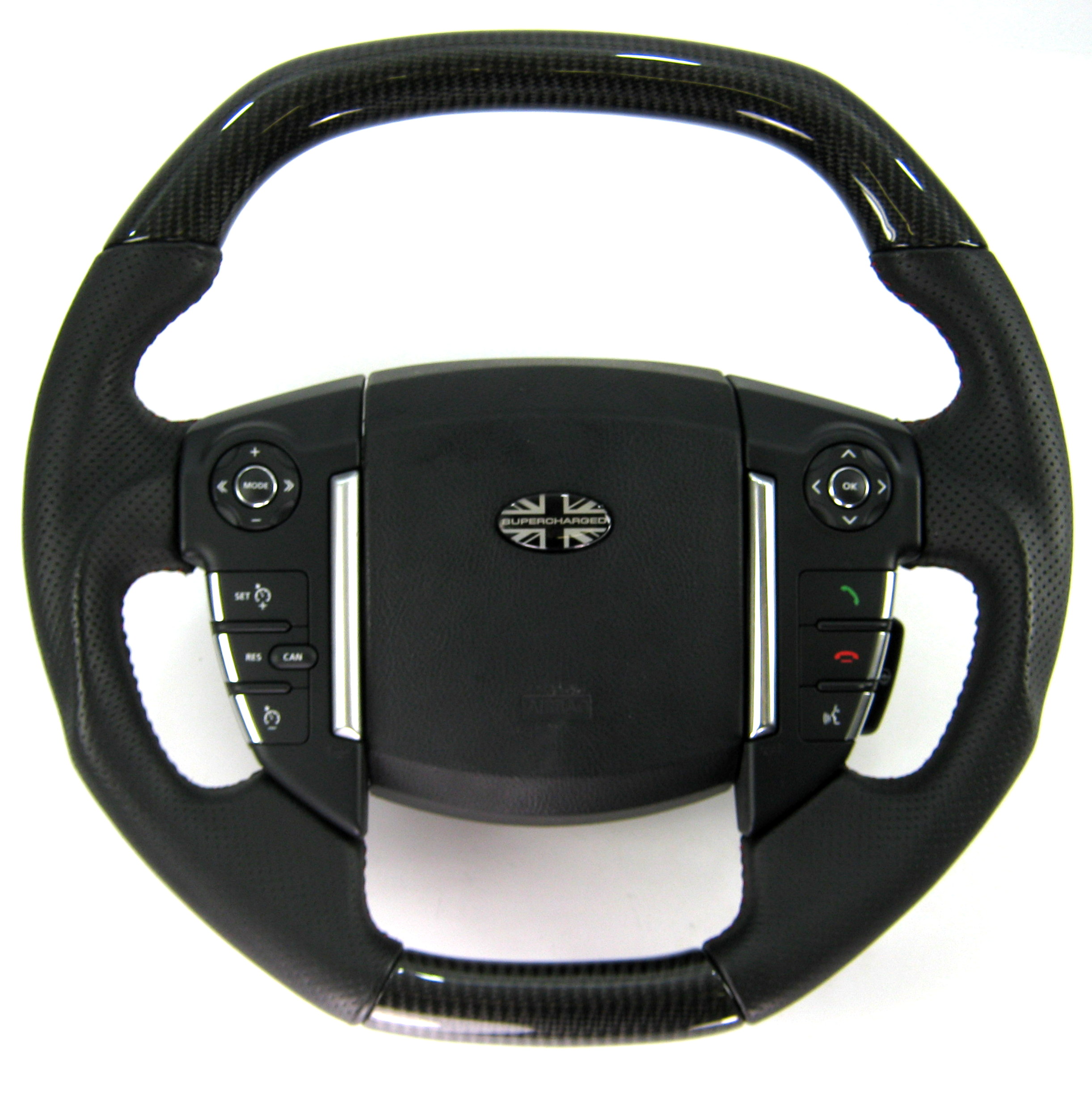 Details Zu Steering Wheel Black Carbon Fibre Fiber Range Rover Sport 2010 On Interior Hse