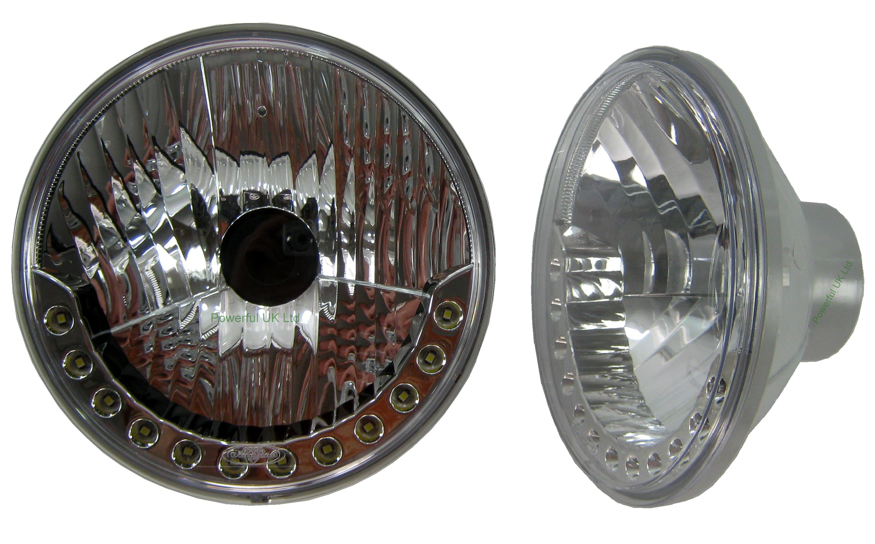 Halogen 'LED DRL Style' 7" Headlights for Land Rover Defender 90 / 100