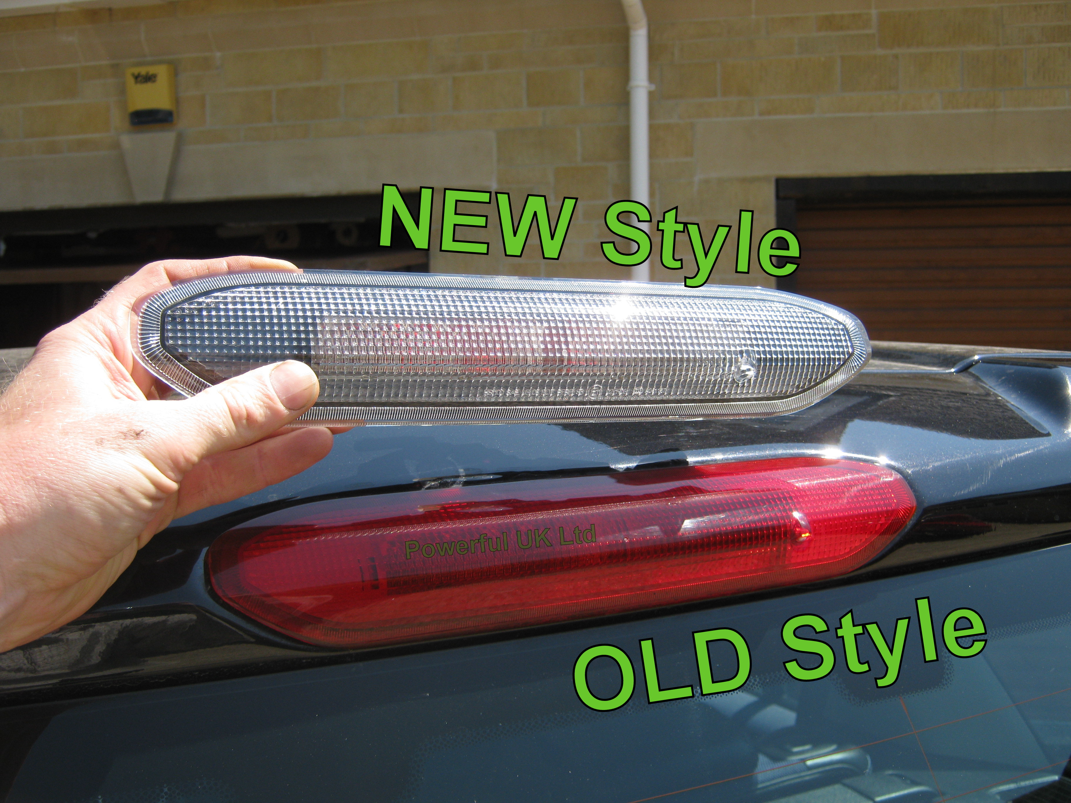 Clear rear tailgate brake light lamp upgrade kit Land Rover Freelander