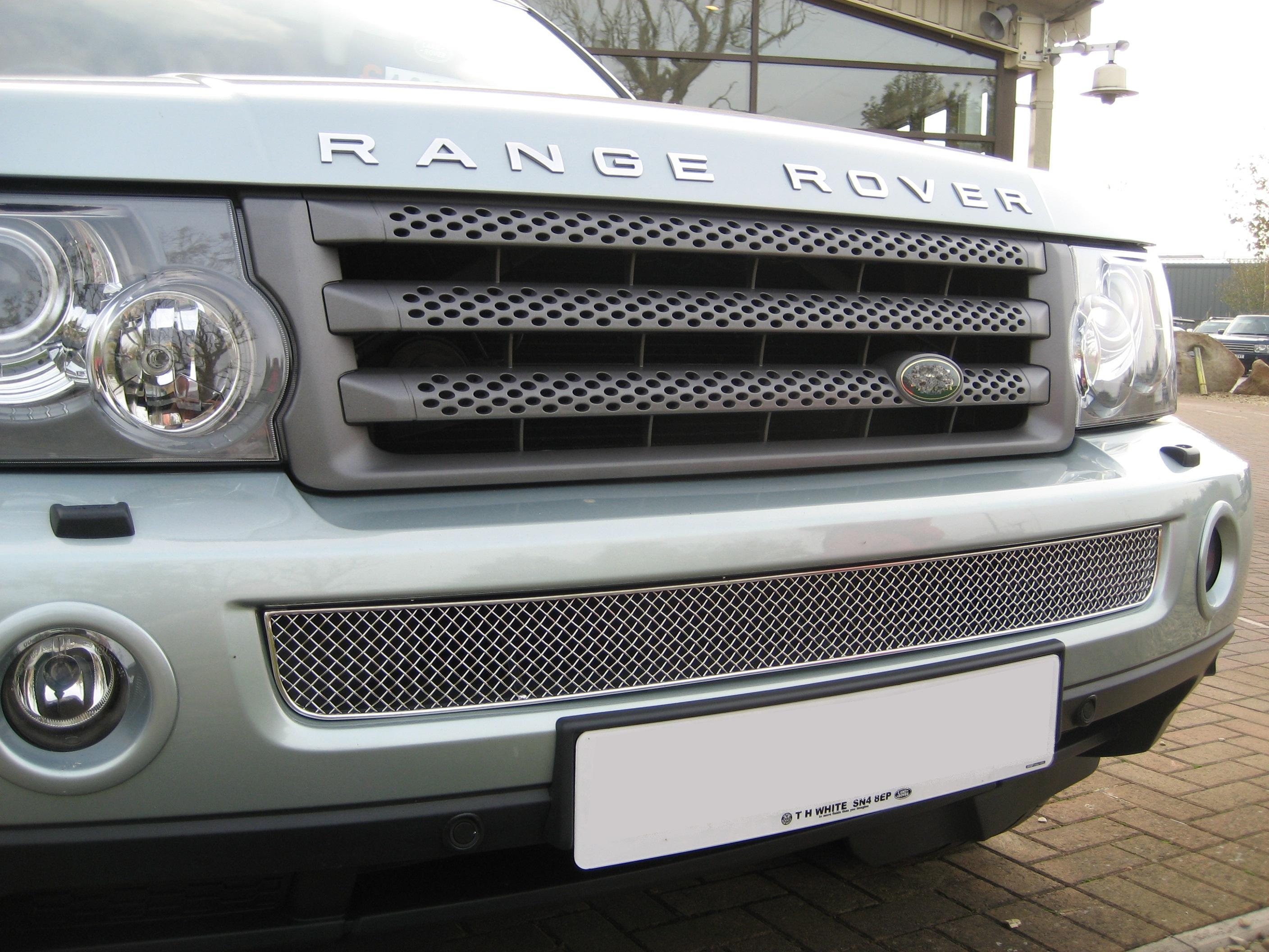 Chrome Bentley style lower MESH GRILLE for Range Rover Sport front