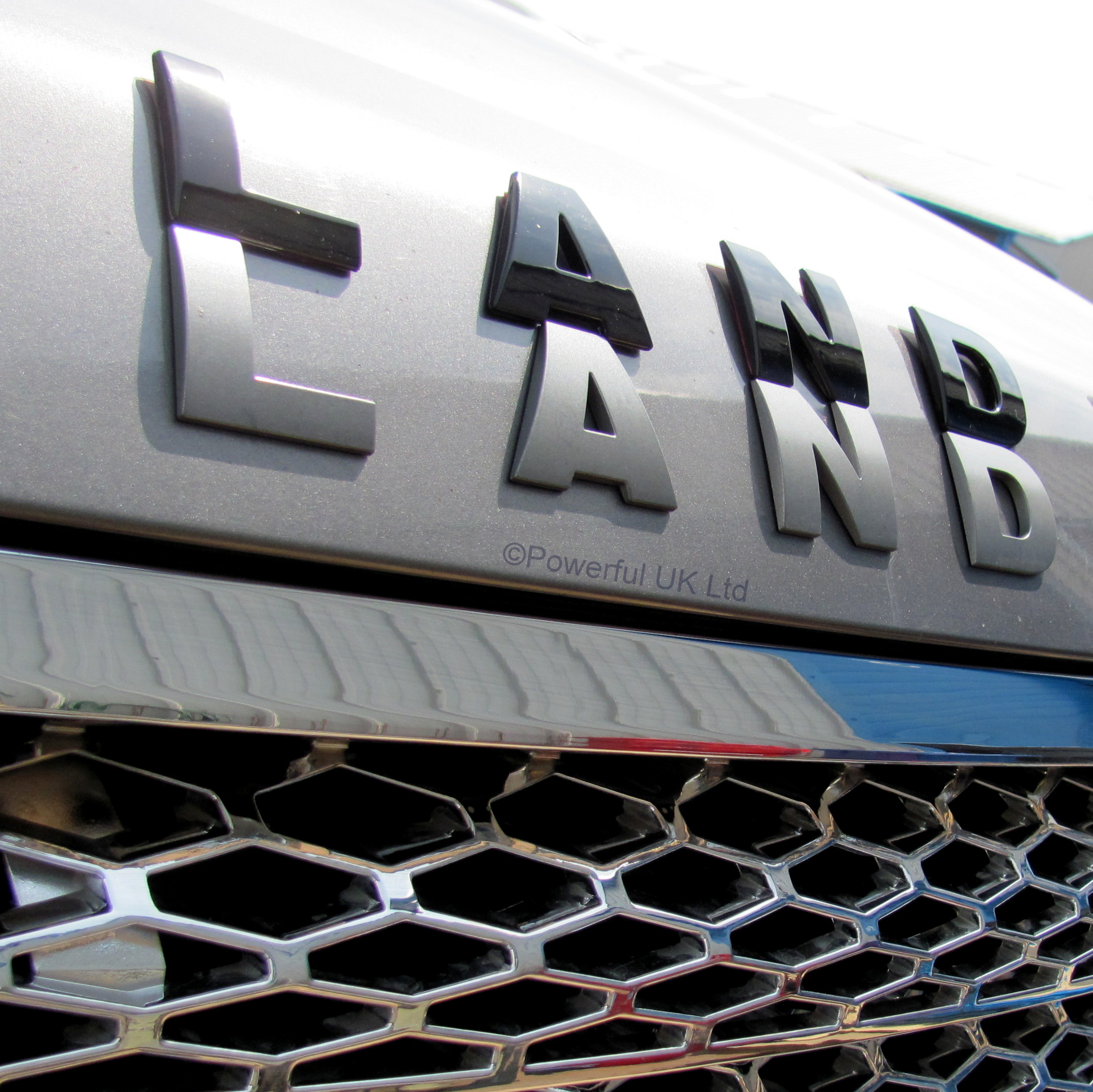 Gloss Black Lettering LAND ROVER for discovery 3 4 LR3 hood font