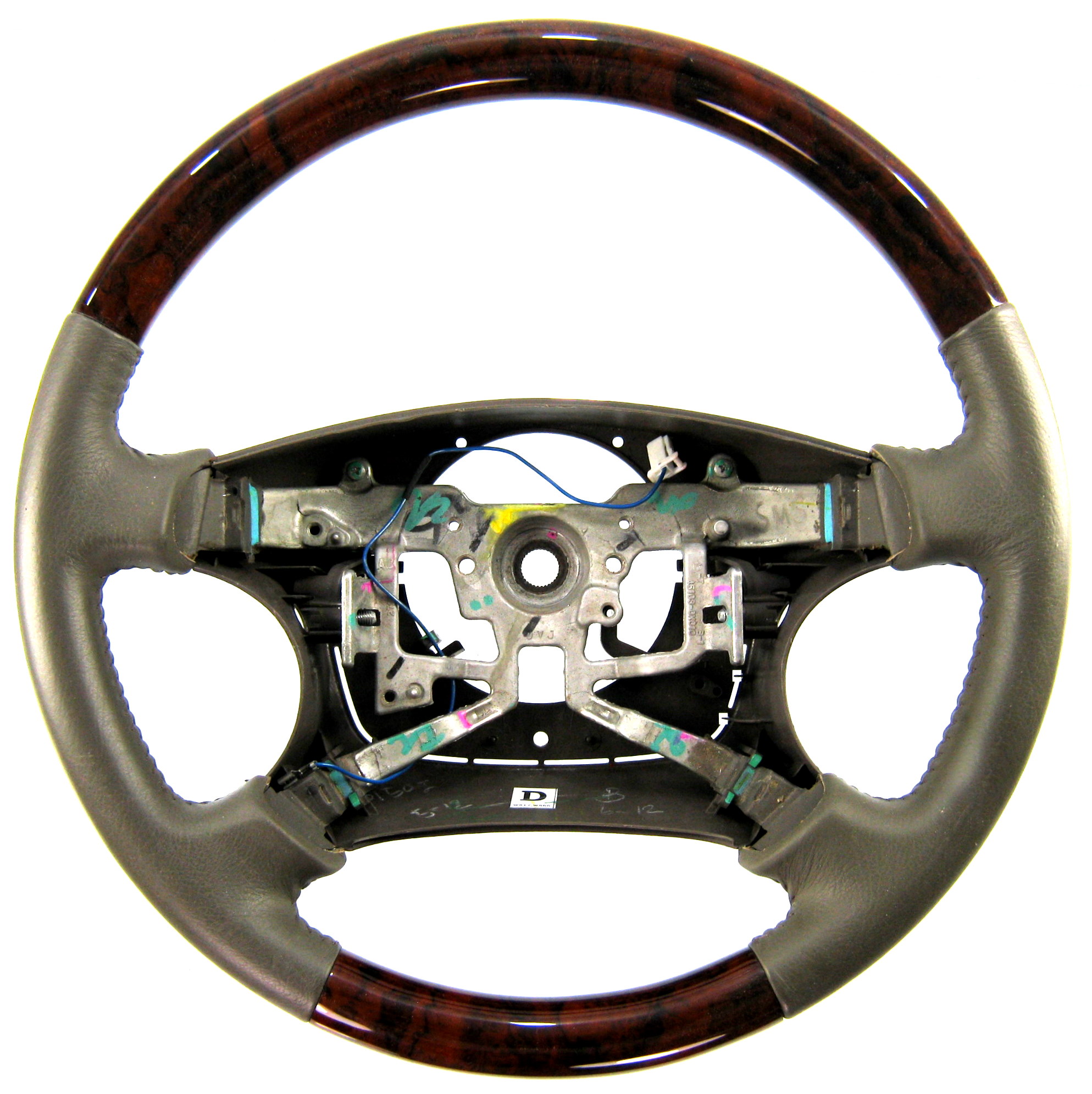 Walnut Wood Effect+Leather steering wheel for Toyota Hilux Mk6 Vigo