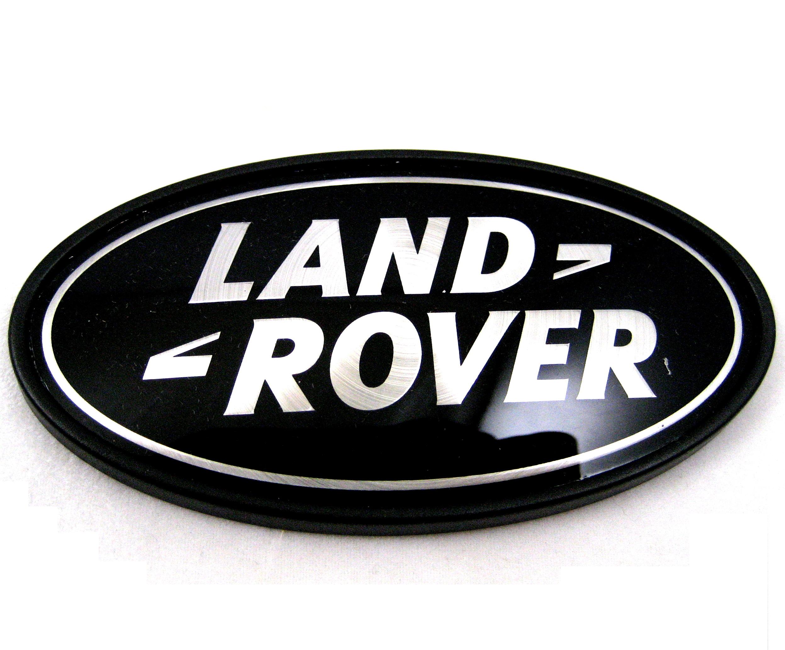 Land Rover Defender Steering Wheel Badge Upgrade Black Silver Oval Black Silver Land Rover Oval Badge