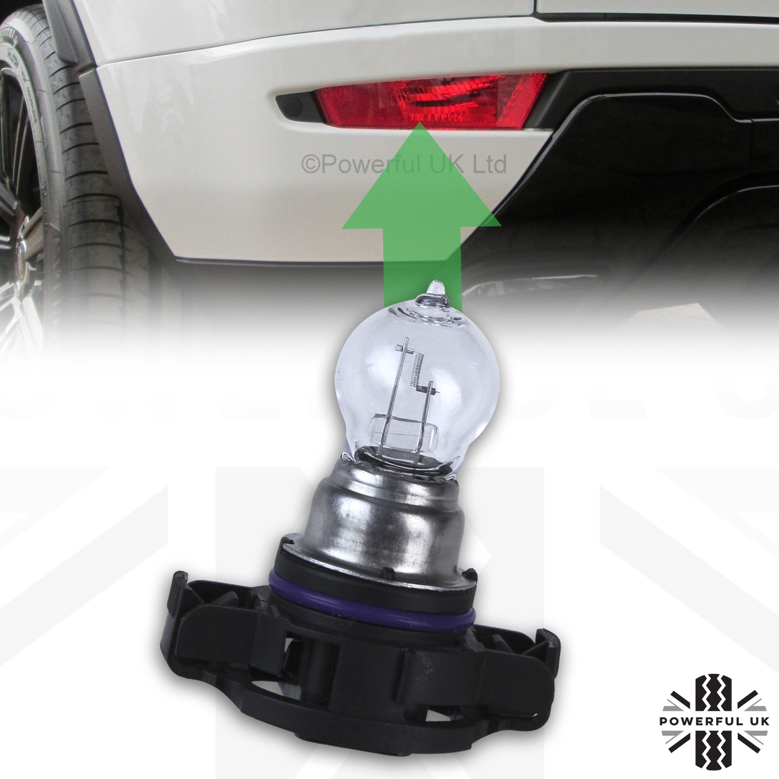 Range Rover Evoque rear bumper fog lamp bulb PS19W 12v 19w eBay
