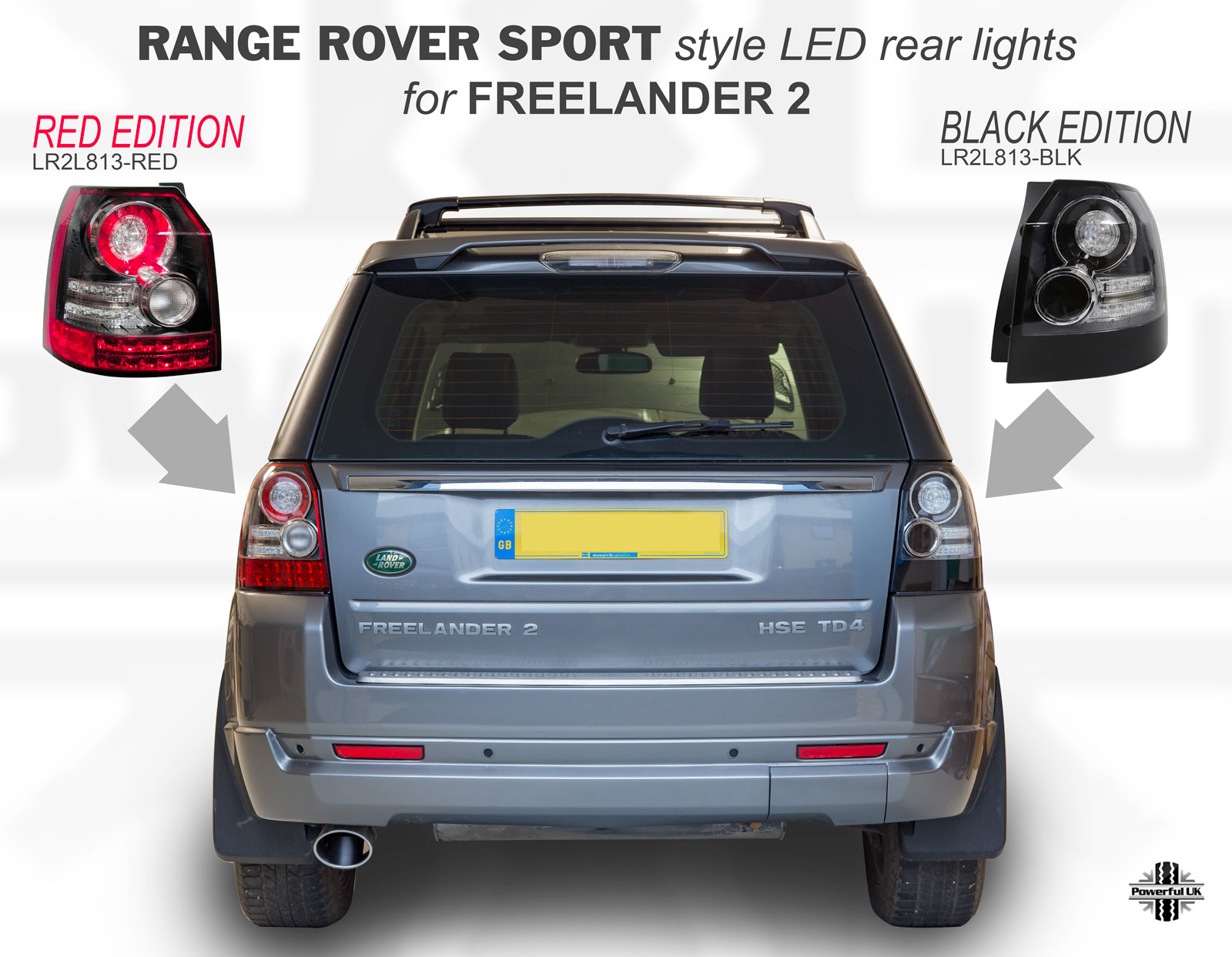Sport Style LED Rear Lights For Land Rover Freelander 2 lamps back tail upgrade eBay