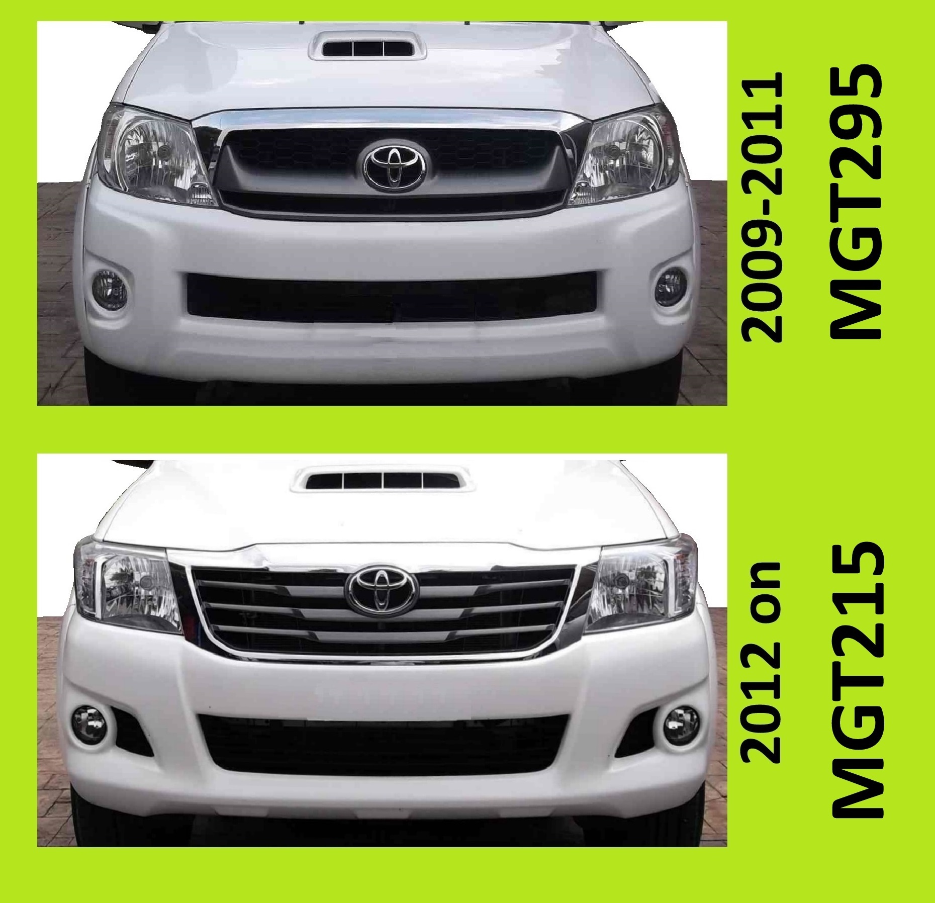 Front Bumper grille mesh Toyota Hilux 20092011 facelift pickup vigo