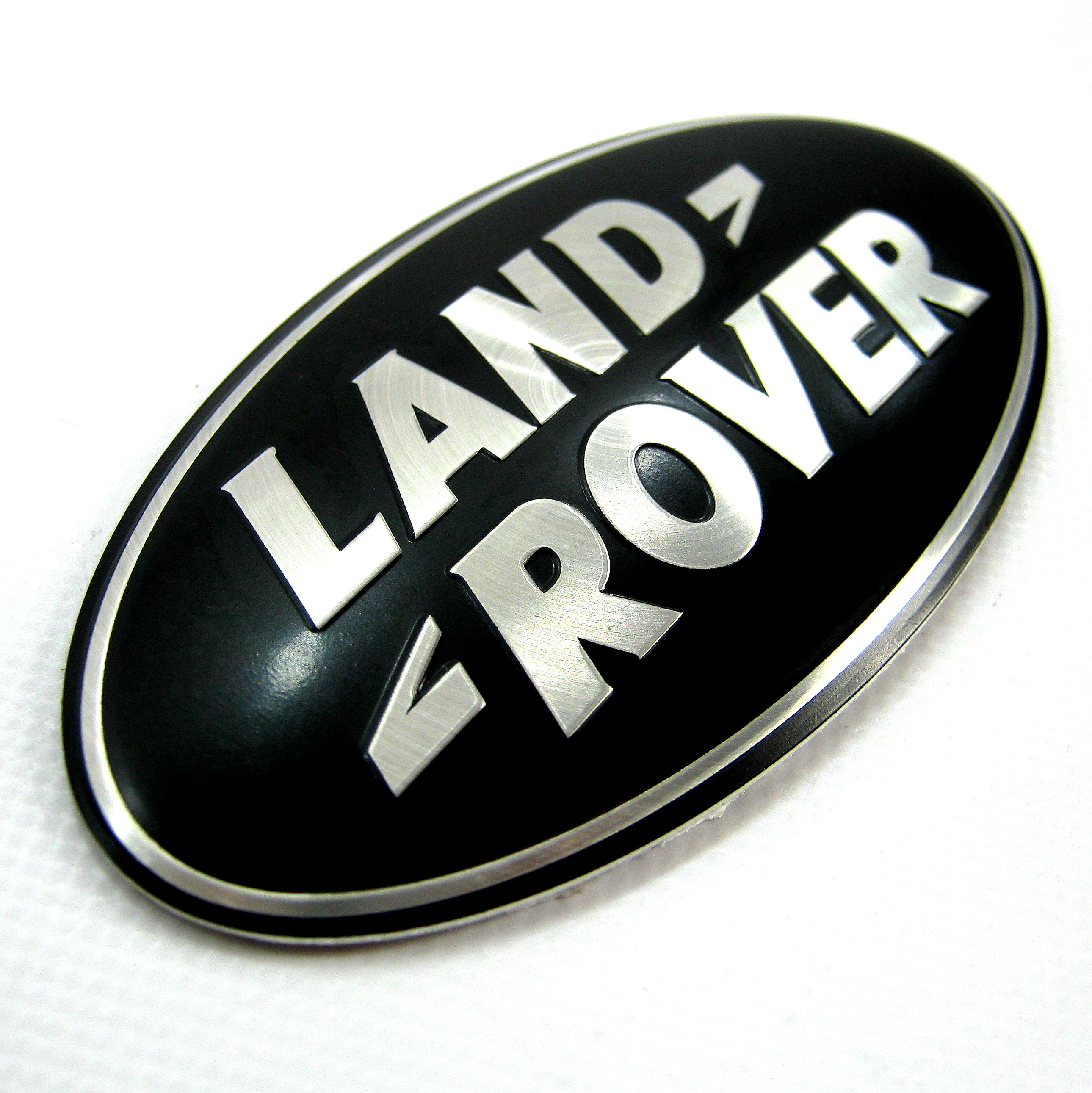 Genuine 'Land Rover' Black & Silver Grille Oval Badge for Range Rover ...