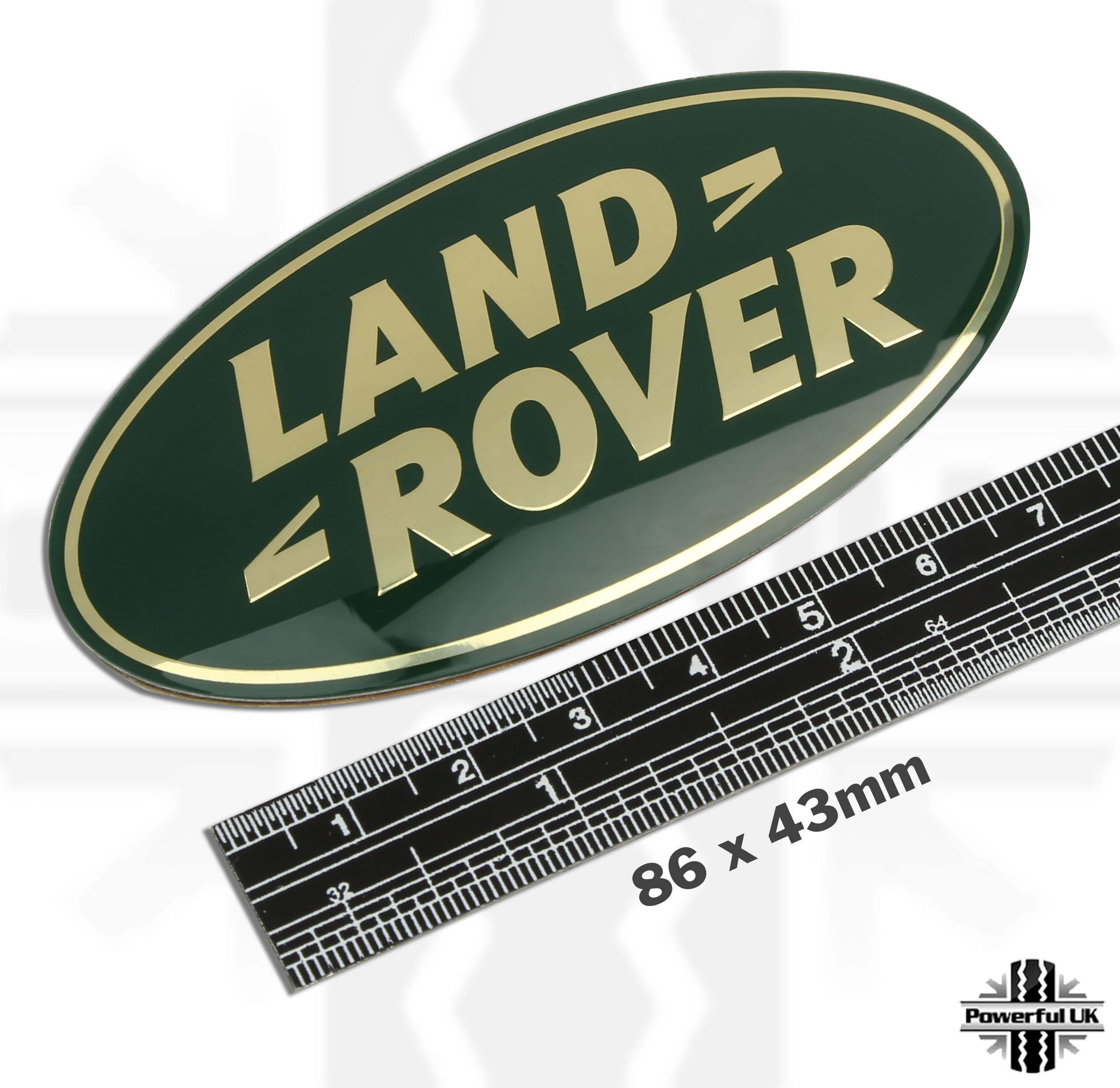 RangeRover P38 GREEN oval front grille LAND ROVER oval badge decal ...