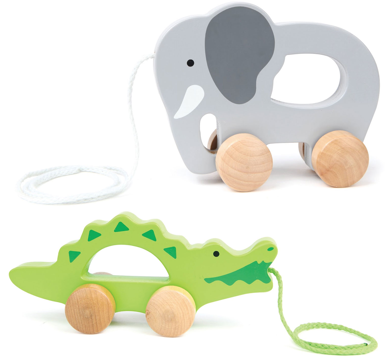 Hape PUSH AND PULL ANIMAL Wooden Toy/Gift Zoo Baby/Toddler/Child