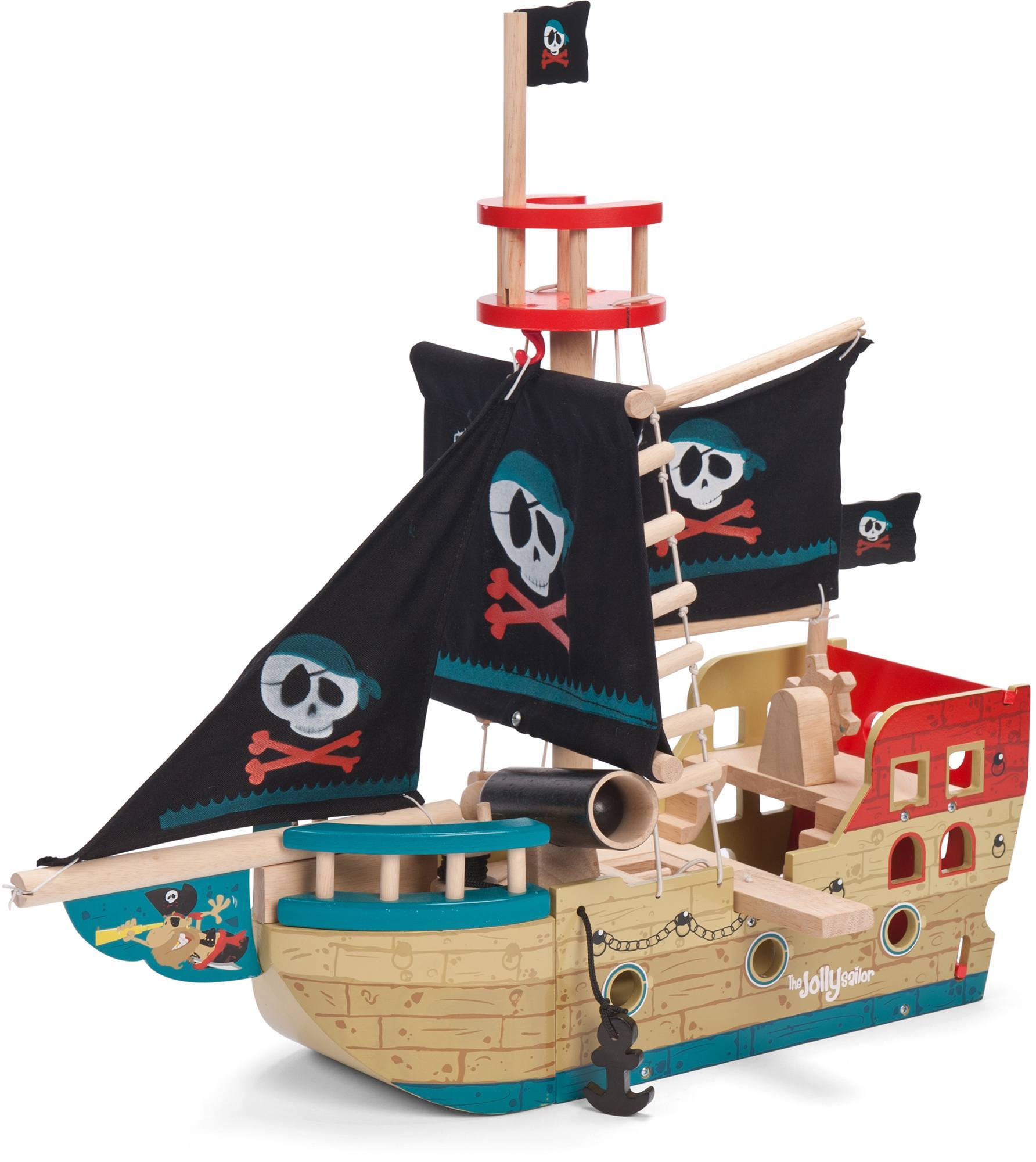 Le Toy Van Jolly Pirate Ship Wooden Budkins Boat Child/Toddler/Kid BNIB ...